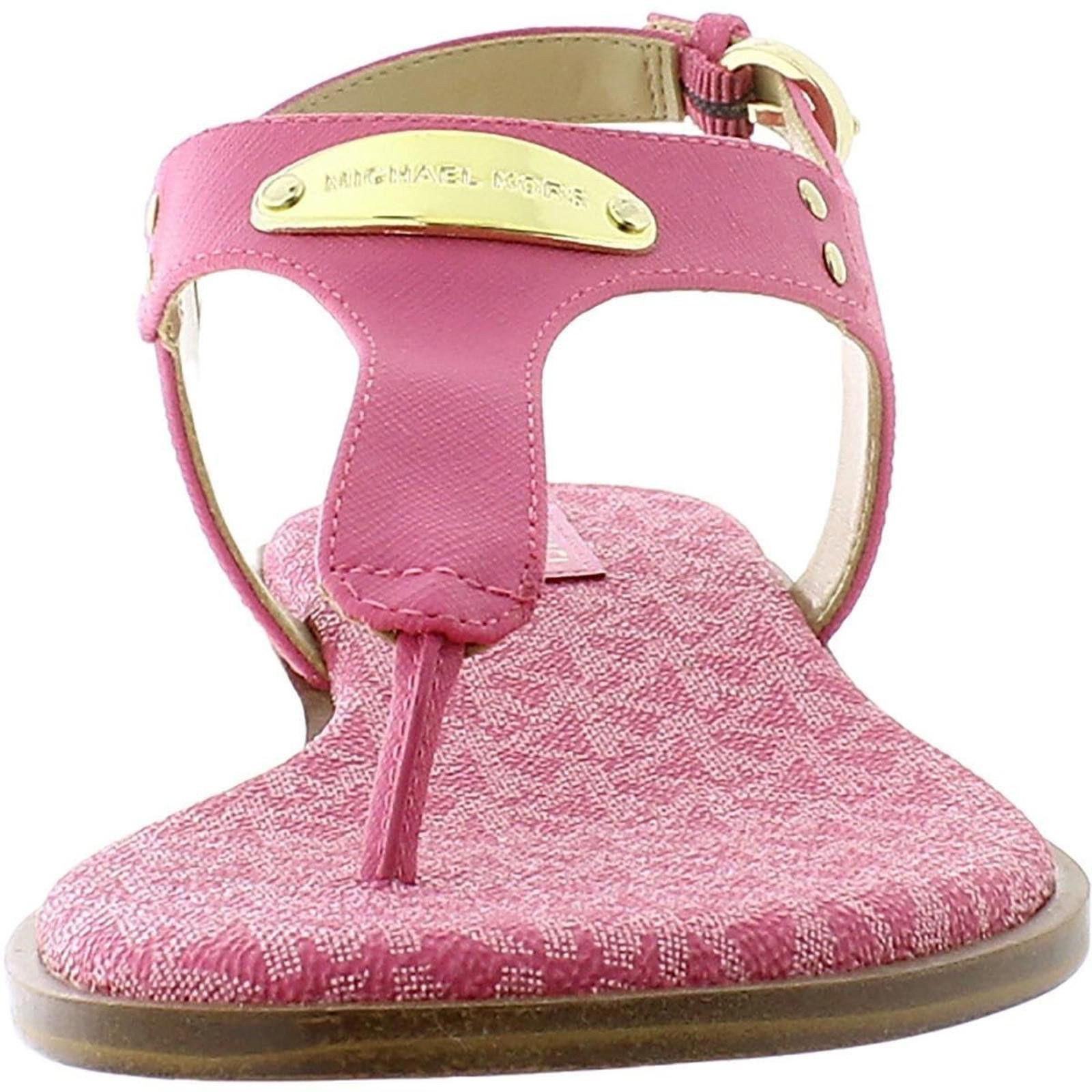 Michael Kors Michael Kors Plate Thong Cerise Sandal MK Pink Flat Thong 6M Size US 6 / IT 36 - 1 Thumbnail