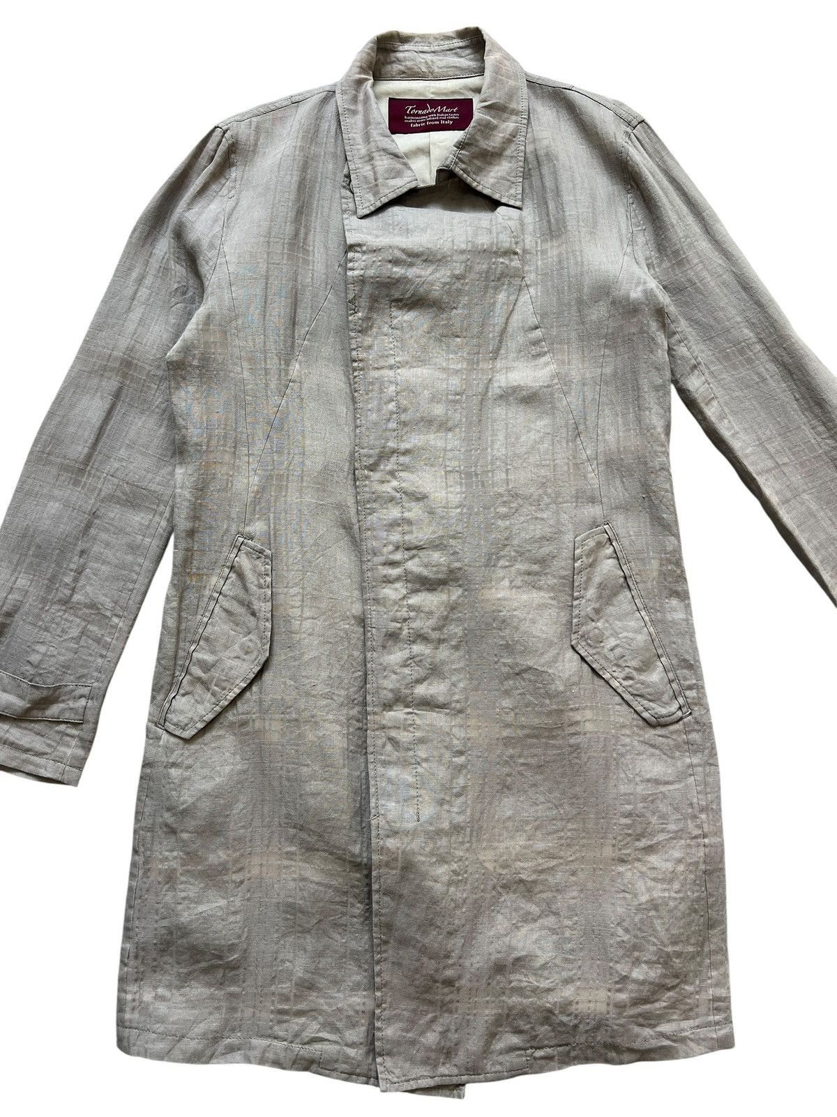 Tornado Mart 2000s Tornado Mart Cotton Linen Long Coat Size US S / EU 44-46 / 1 - 5 Thumbnail