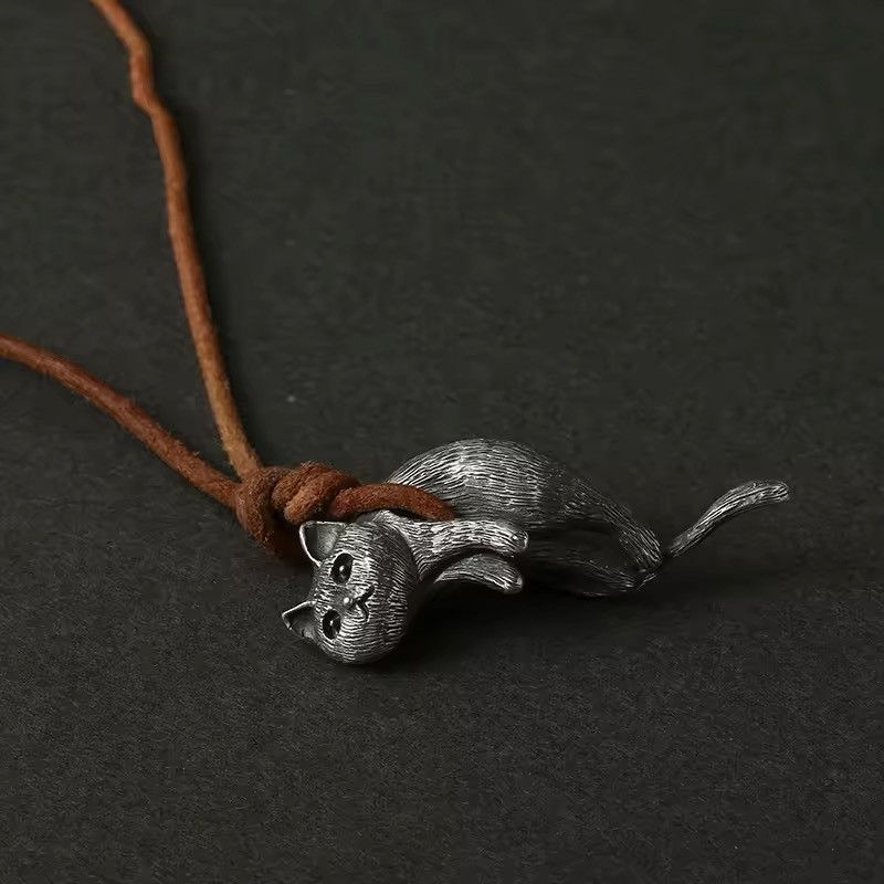 Jewelry × Vintage Cute Cat Pendant Necklace Size ONE SIZE - 4 Thumbnail