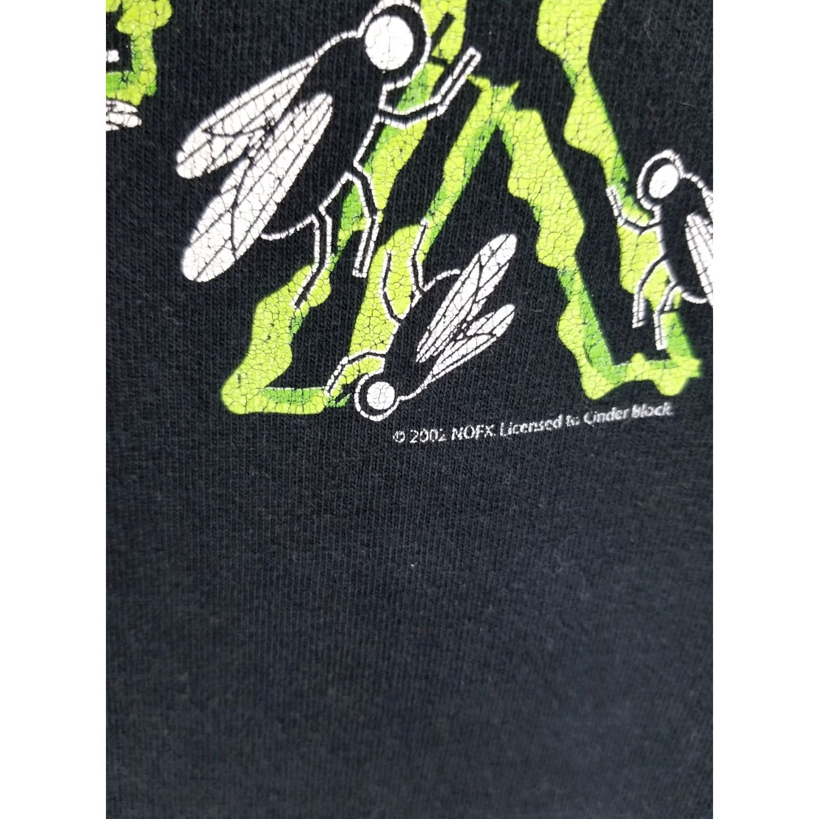 Fruit Of The Loom VINTAGE NOFX PUNK ROCK BAND T-SHIRT Black Large Cotton 2002 Size US L / EU 52-54 / 3 - 4 Thumbnail