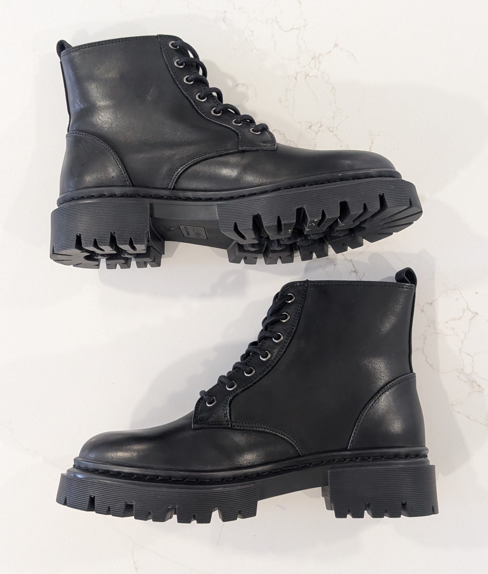 Staud STAUD Henry Combat Boots Black Nappa Leather Size 7 Size US 7 / IT 37 - 4 Thumbnail