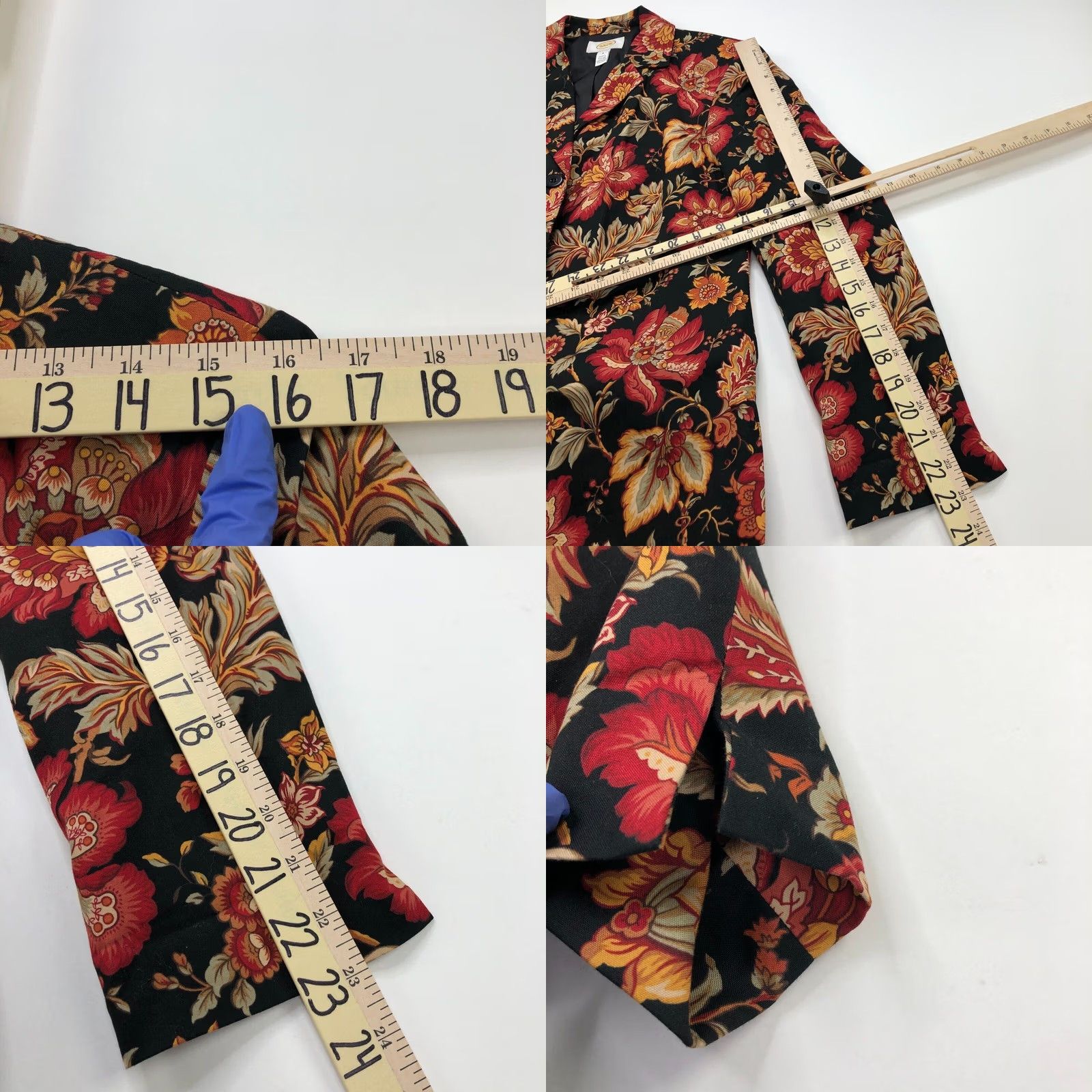 Talbots Talbots Floral Lightweight Womens 100% Cotton Three Button Blazer Jacket Blazer Women Small 4 Multicolor Floral Pattern Size S / US 4 / IT 40 - 8 Thumbnail