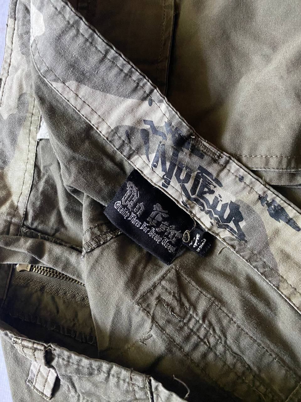 Japanese Brand × No Fear × Vintage Crazy Vintage Y2k 90s Baggy Khaki No Fear Skater Cargo Shorts Size US 32 / EU 48 - 6 Thumbnail
