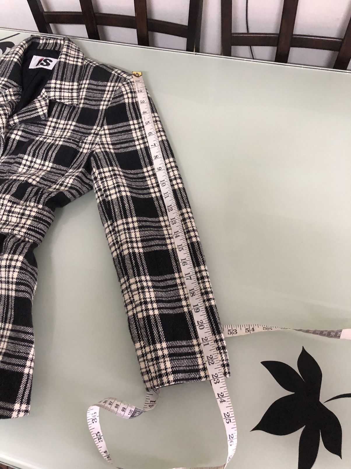 Issey Miyake Vintage Issey Miyake IS Cotton Checked Coat Jacket Size M / US 6-8 / IT 42-44 - 24 Thumbnail