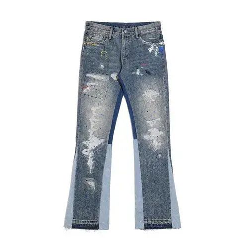 Wall + Water Retro Ink Splash Patchwork Ripped Jean Size US 30 / EU 46 - 4 Thumbnail