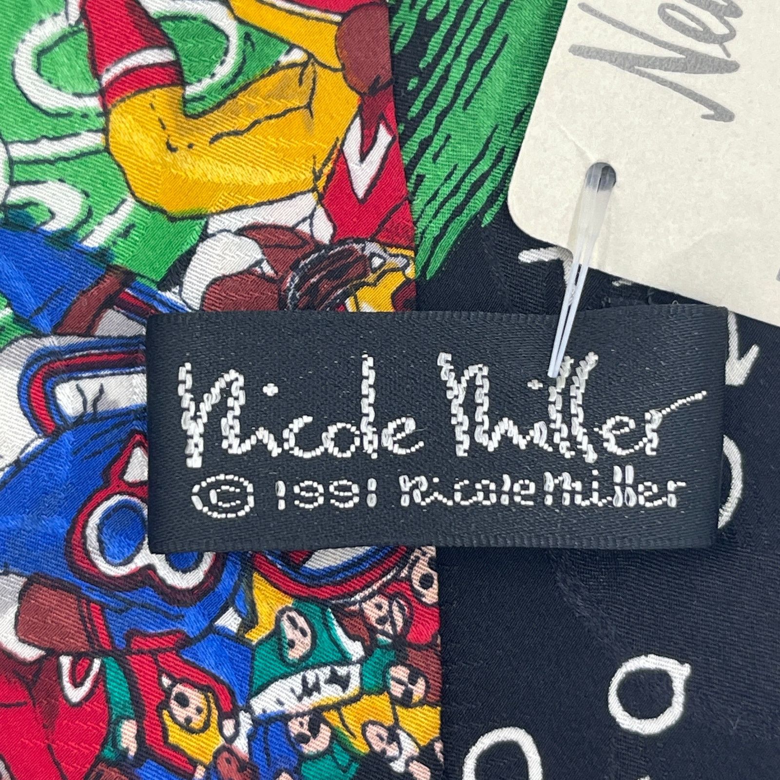 Nicole Miller Nicole Miller Silk Tie Football Theme Vintage 90s Deadstock Size ONE SIZE - 3 Thumbnail