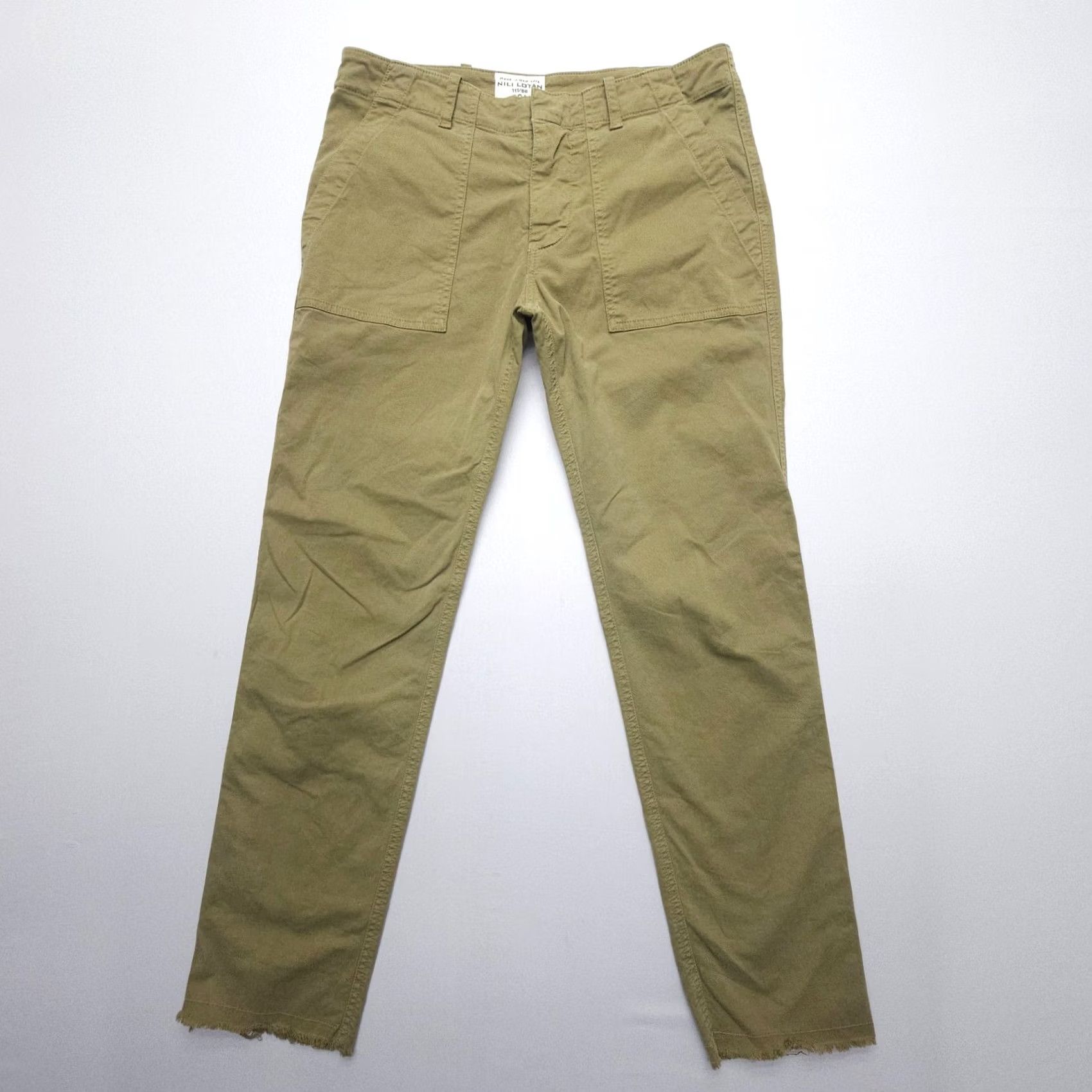 Nili Lotan Nili Lotan Jenna Cropped Pants Military Green Stretch Twill Size 2 Regular Inseam 28 in EUC Size 26" / US 2 / IT 38 - 2 Thumbnail