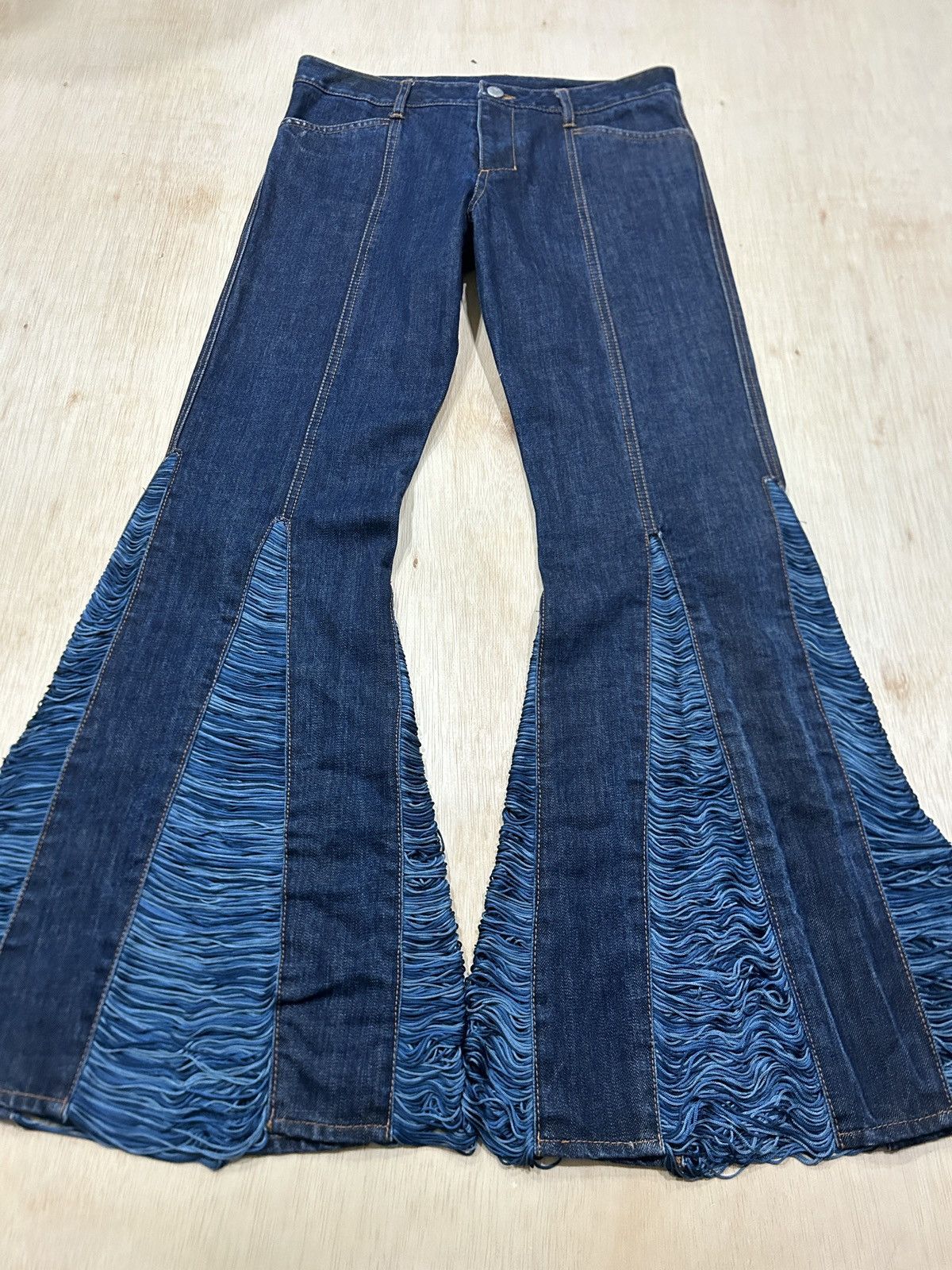 Designer × Jean Paul Gaultier Jean Paul Gaultier ‘Fringed’ JPG Flared Jeans Size 30" / US 8 / IT 44 - 3 Thumbnail