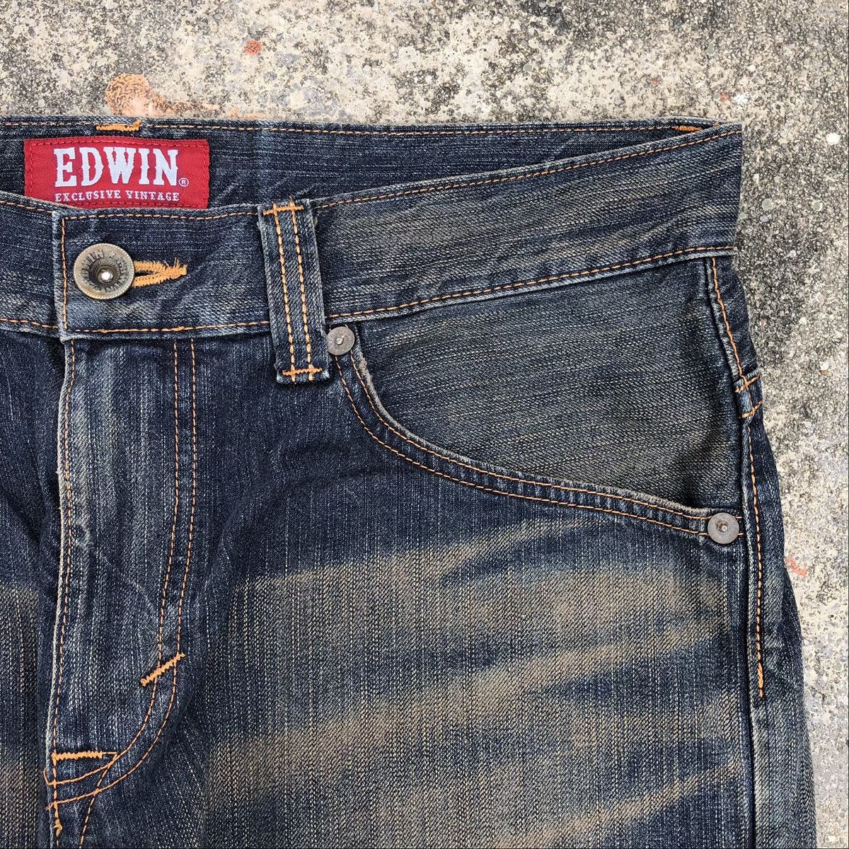 Edwin Vintage Edwin XV Rusty Distressed Denim Pants Size US 34 / EU 50 - 6 Thumbnail