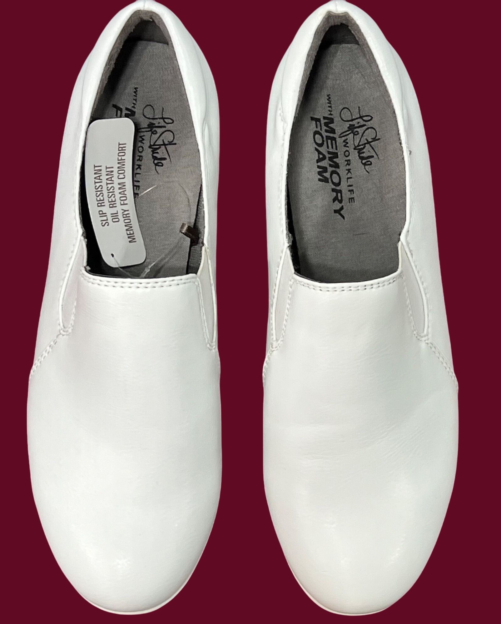 Other Life Stride WorkLife - Buzz White Loafer Women's Slip/Oil Re Size US 7.5 / IT 37.5 - 8 Thumbnail