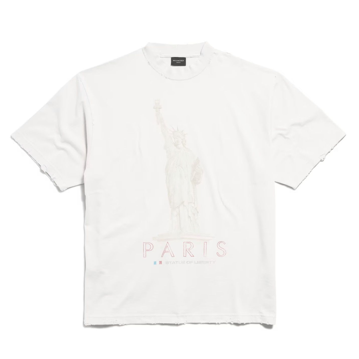 Paris Liberty Short Sleeve Tee Shirt Off White