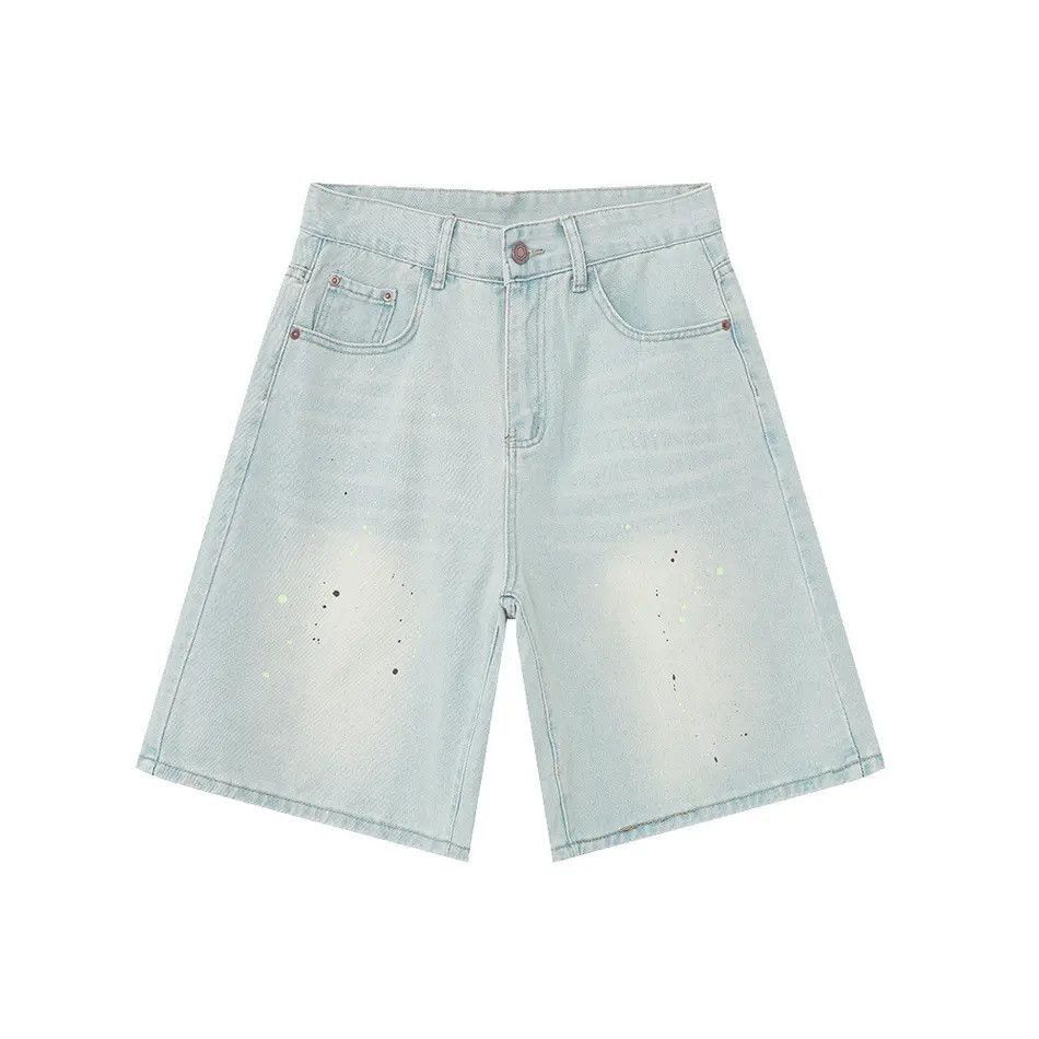 Japanese Brand Retro splashed ink denim shorts Size US 32 / EU 48 - 5 Thumbnail