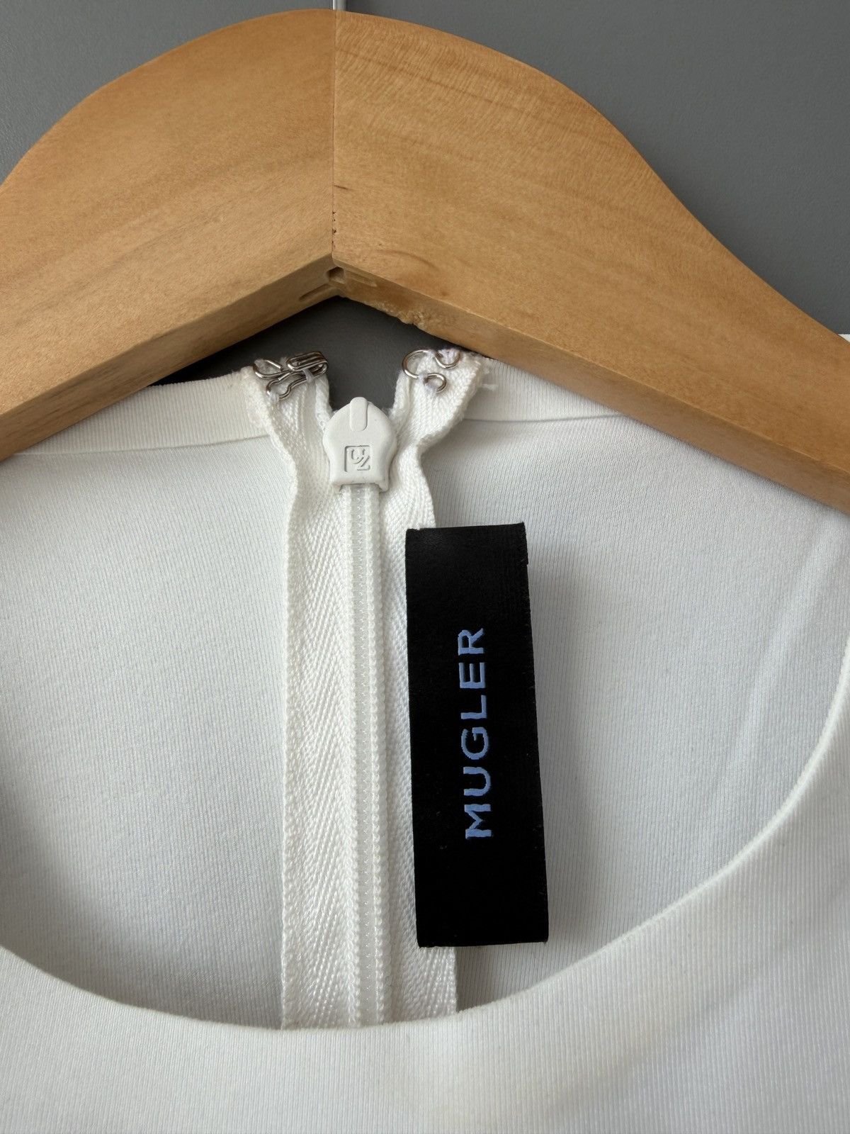 Mugler Mugler Star-Motif White Elastic Tank Top Size XS / US 0-2 / IT 36-38 - 4 Thumbnail