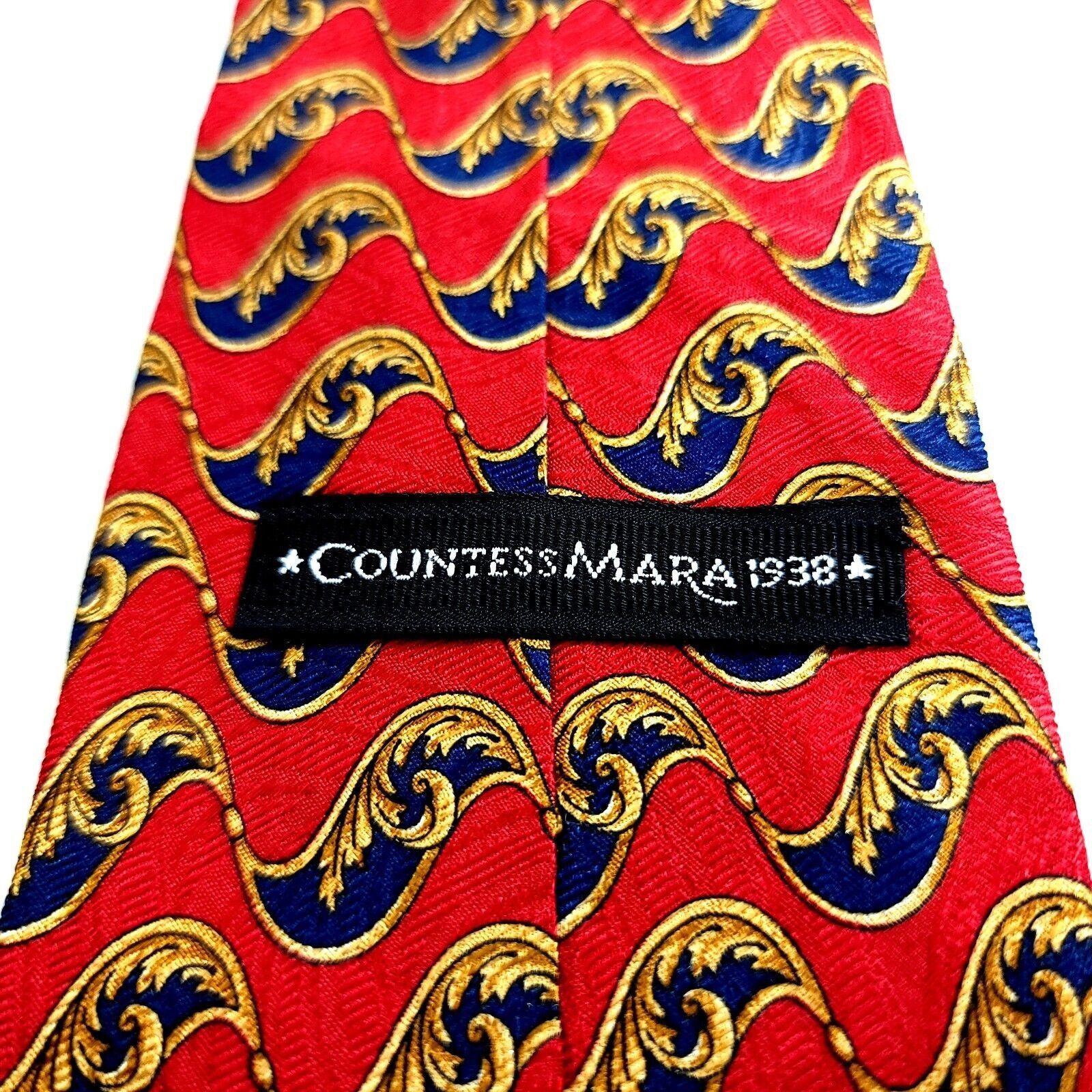 Countess Mara Countess Mara Red Blue Baroque Geometric Jacquard Print Wide Size ONE SIZE - 3 Thumbnail
