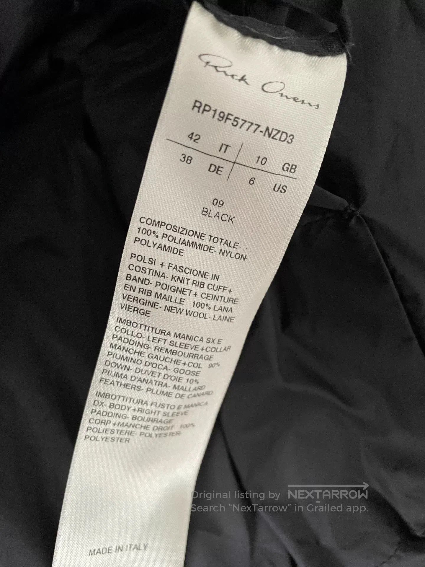 Rick Owens Rick Owens 19FW Larry Puffer Jacket. Size US L / EU 52-54 / 3 - 4 Thumbnail