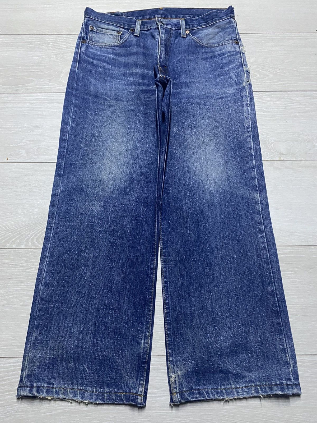 Levi's Vintage Levis 502 Faded Wash Distressed Loose Jeans Size US 31 - 1 Thumbnail