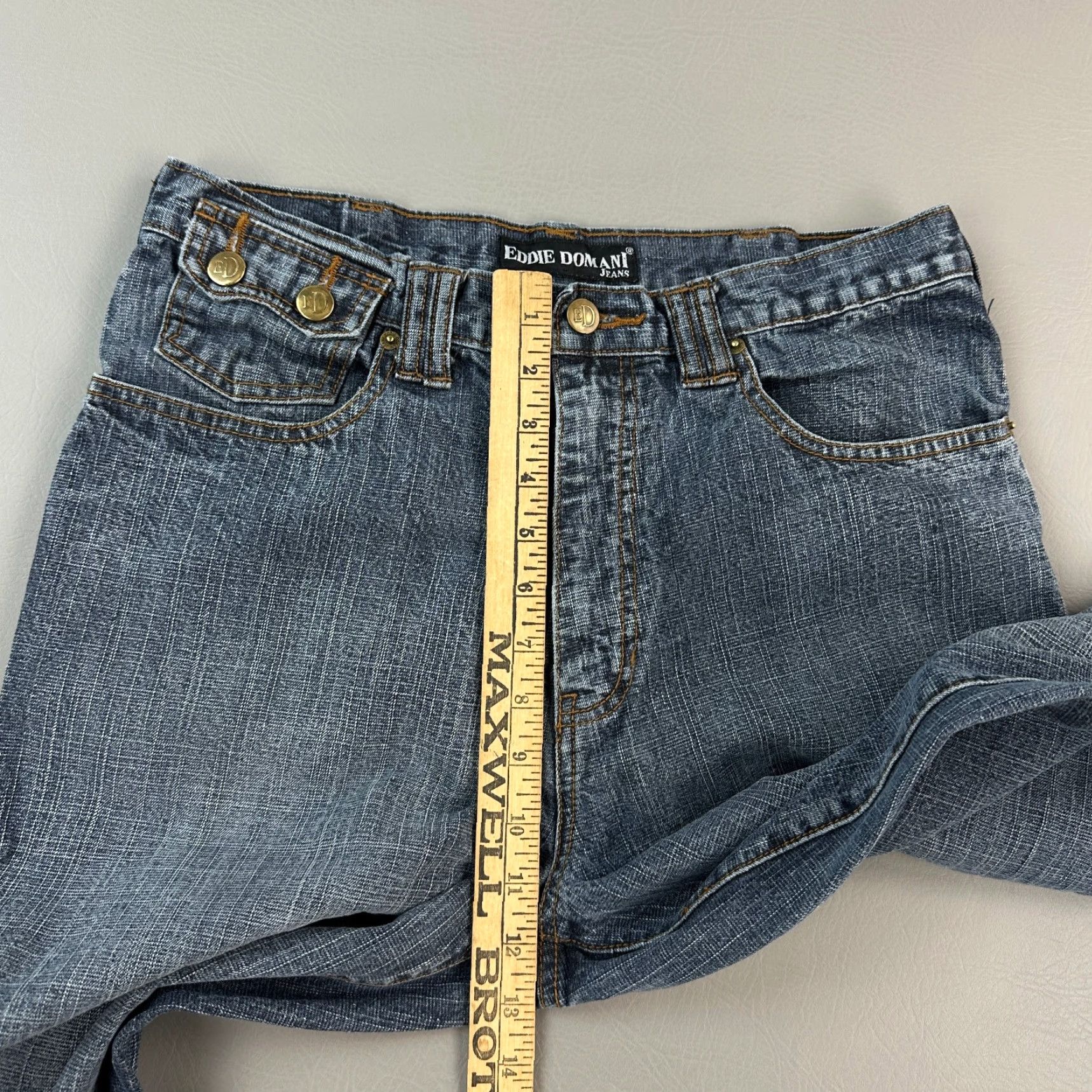 Denime Vintage Eddie Domani Jeans Women's 32x30 Blue Denim Baggy Relaxed Hip Hop Y2K Jeans Mens? Size 24" / US 00 / IT 34 - 5 Thumbnail