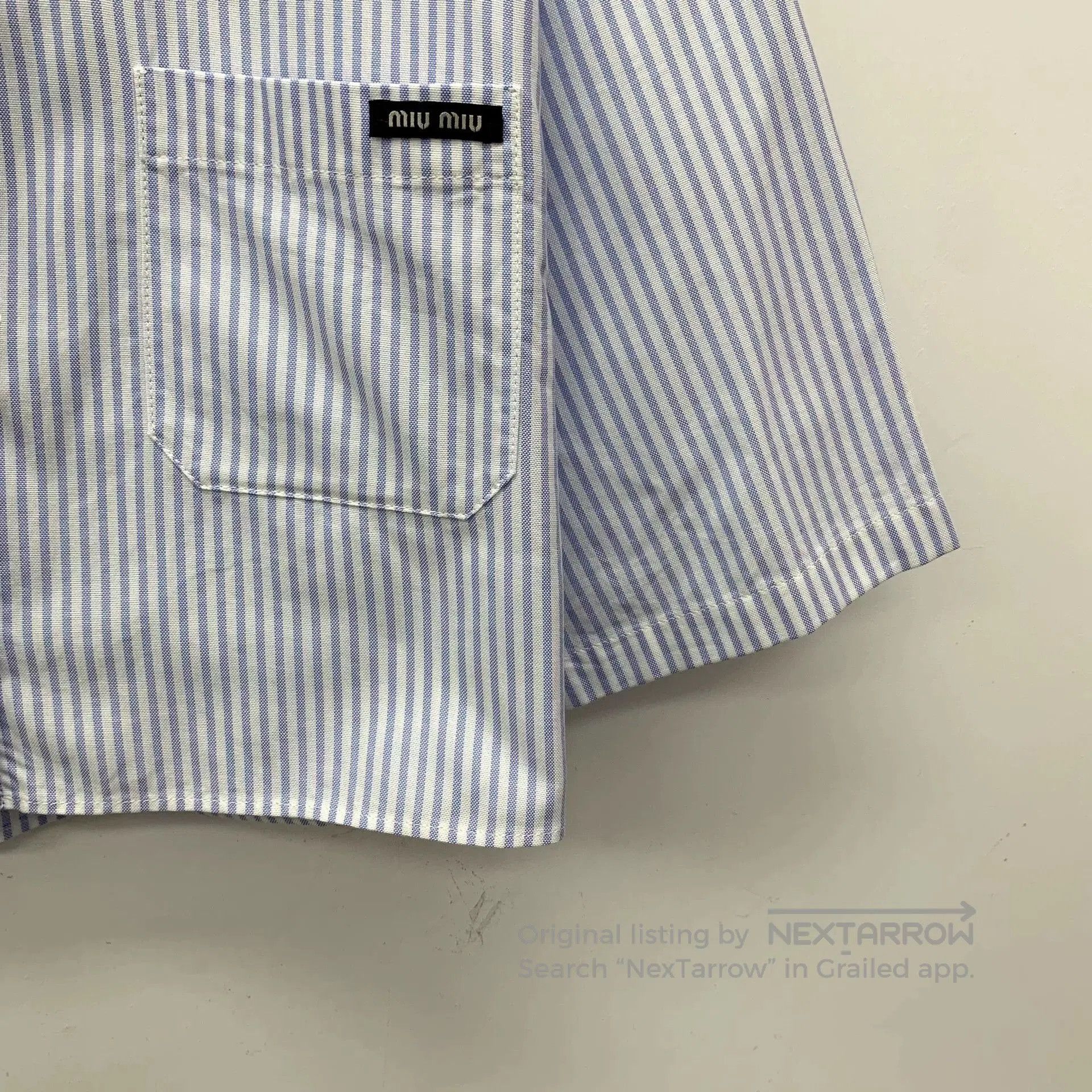 Miu Miu miu miu blue striped collar shirt. Size US M / EU 48-50 / 2 - 4 Thumbnail