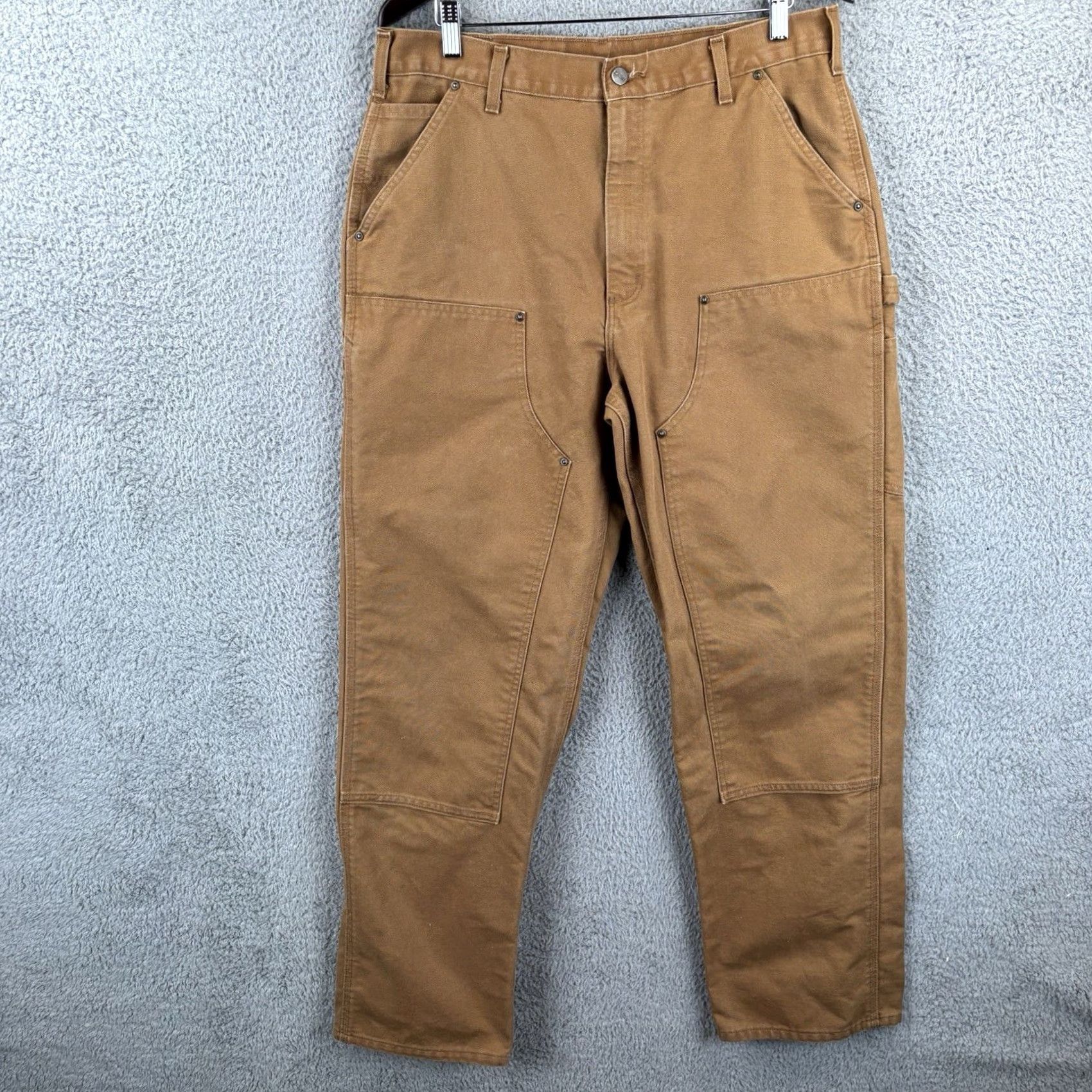 Carhartt VINTAGE Carhartt Pants Carpenter Men Brown Duck Canvas 34x34 34 Inseam Relaxed Straight 34x34 Mens Size US 34 / EU 50 - 2 Thumbnail