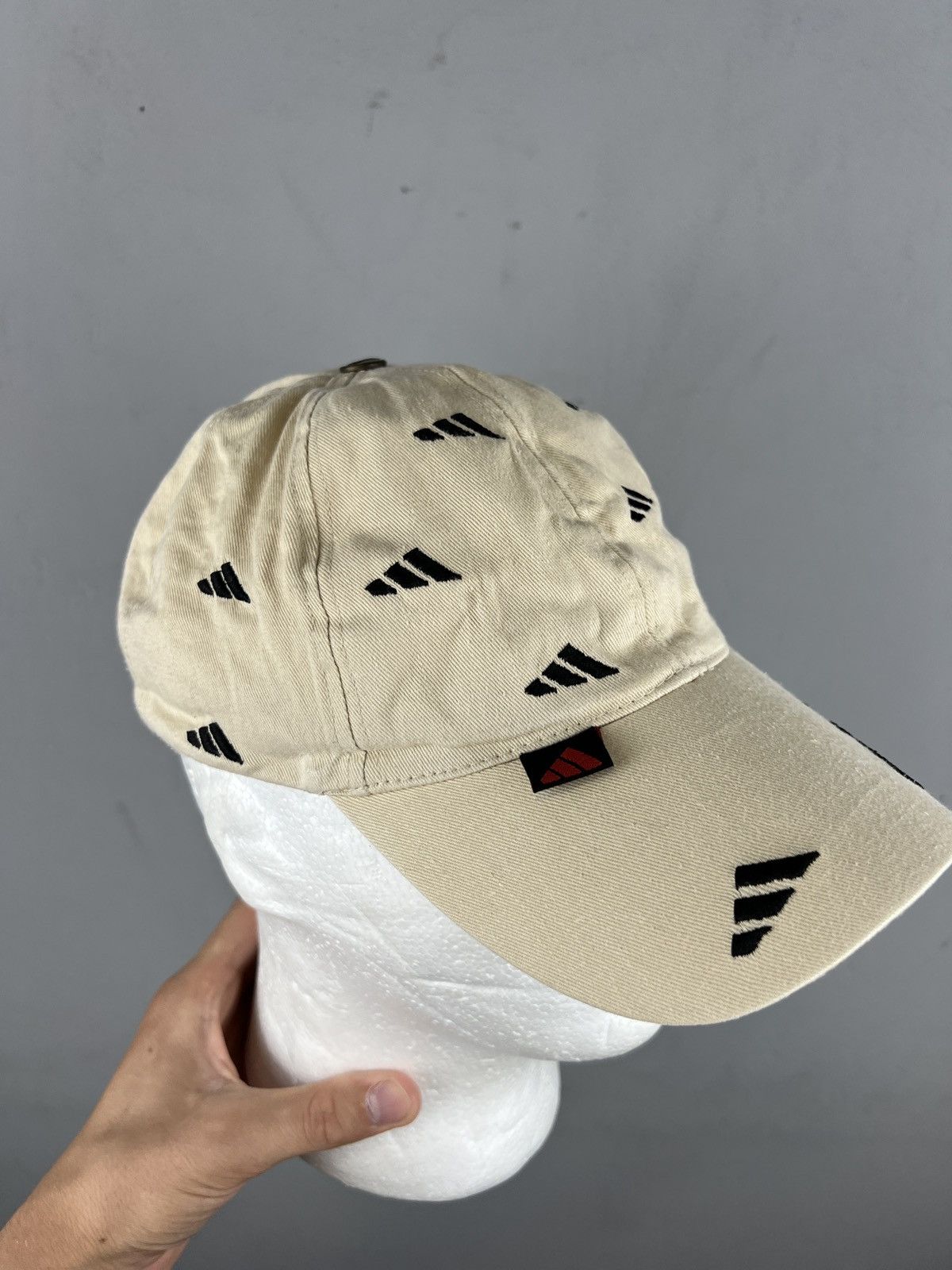 Adidas × Vintage Vintage 80s Adidas multi logo Y2K Punk style cap Size ONE SIZE - 3 Thumbnail