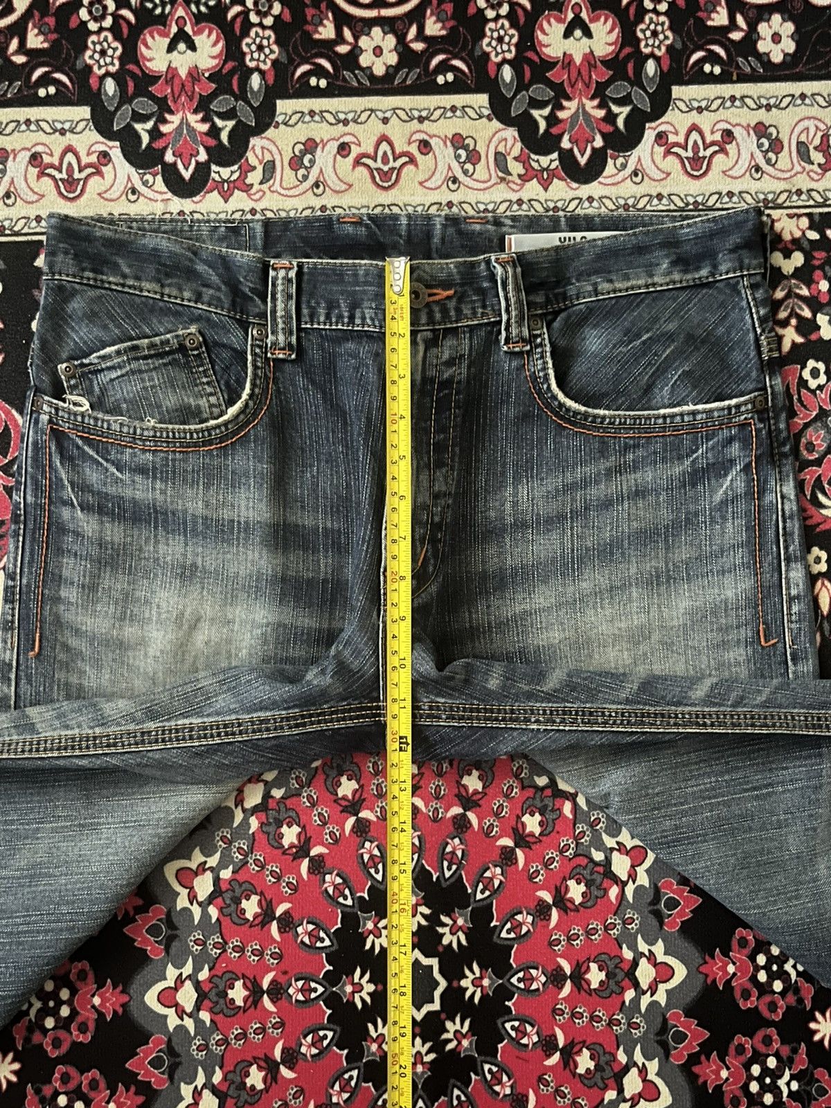 Kapital ⚡️Distressed⚡️Vintage Japanese Edwin XV Buckle Back Blue Jeans Size US 36 / EU 52 - 17 Thumbnail