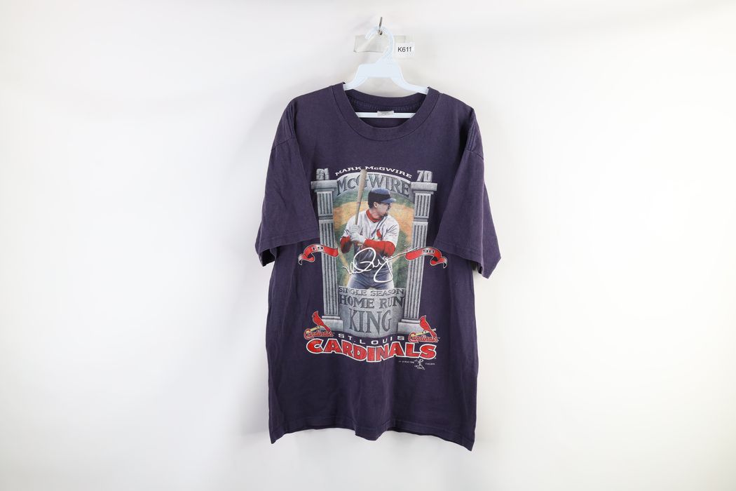 vtg 90s STAN MUSIAL CARICATURE ST. LOUIS CARDINALS T-Shirt MEDIUM mlb  baseball