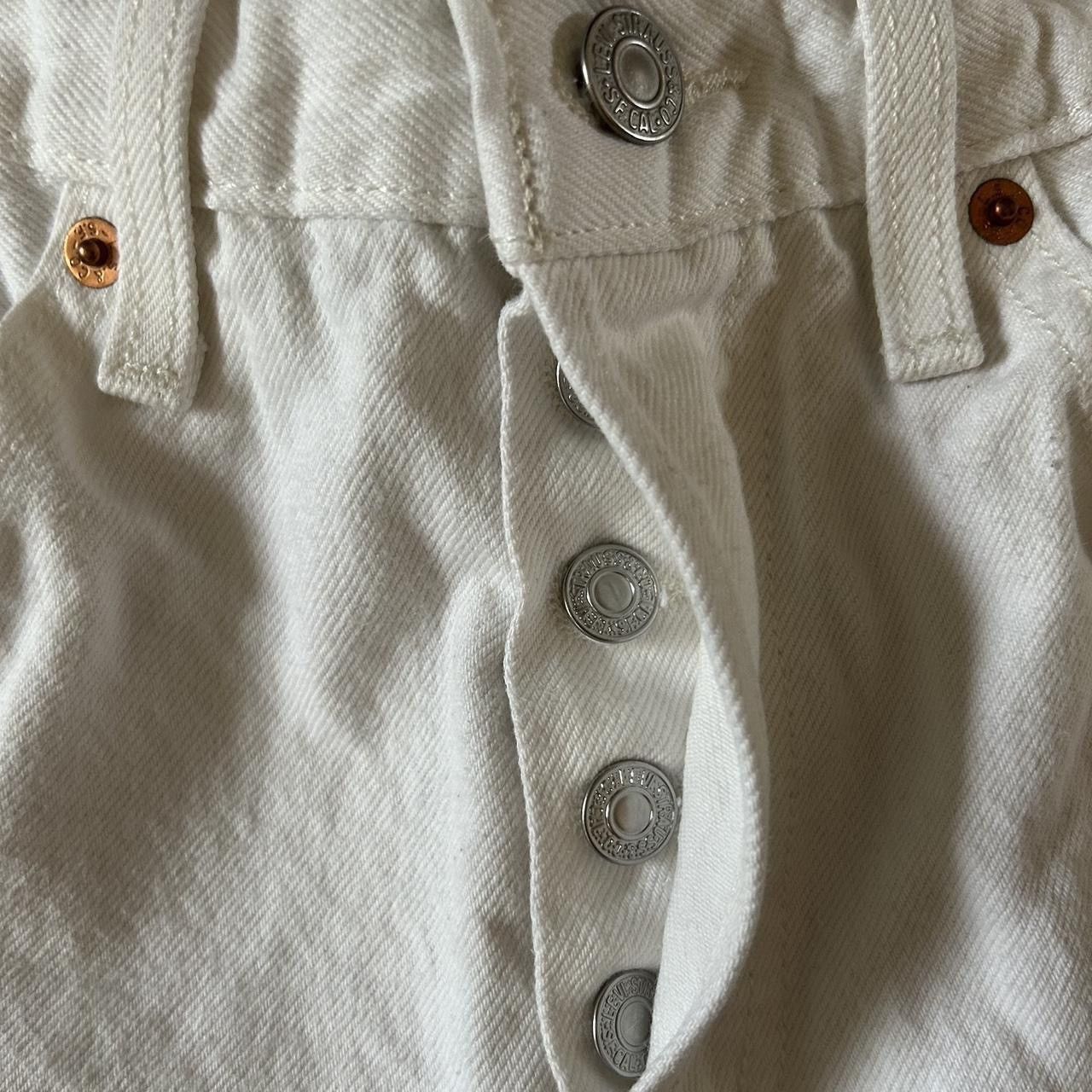 Levi's Levi's Denim White Ripped Jeans Size 24" / US 00 / IT 34 - 4 Thumbnail