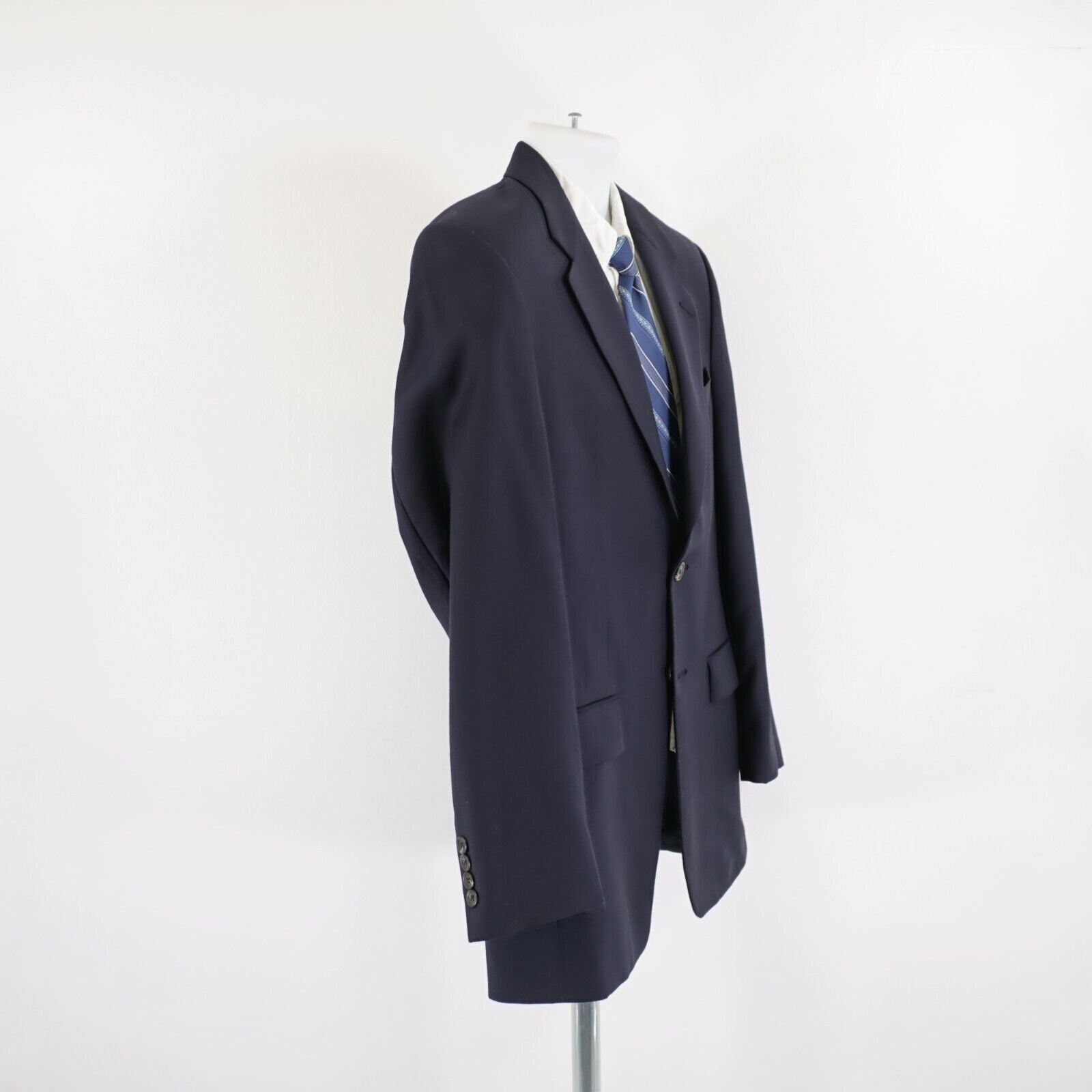 Lauren Ralph Lauren Lauren Ralph Lauren Wool Basketweave Blue Blazer 40R 2 Butto Size 40R - 7 Thumbnail