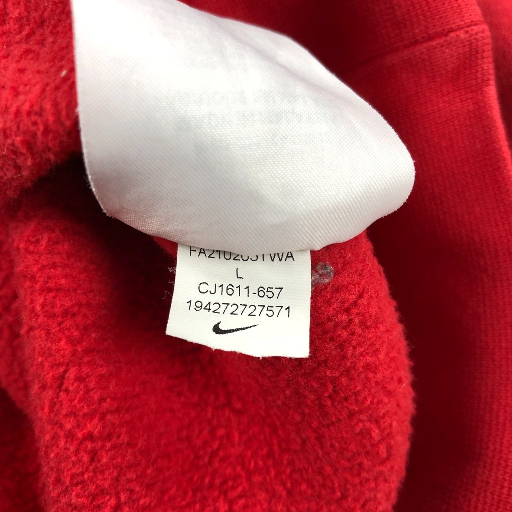Nike Nike Hoodie Club Fleece Essentials Sportswear Pullover Long Sleeve Red L Mens Embroidered Logo Baggy? Size US L / EU 52-54 / 3 - 7 Thumbnail