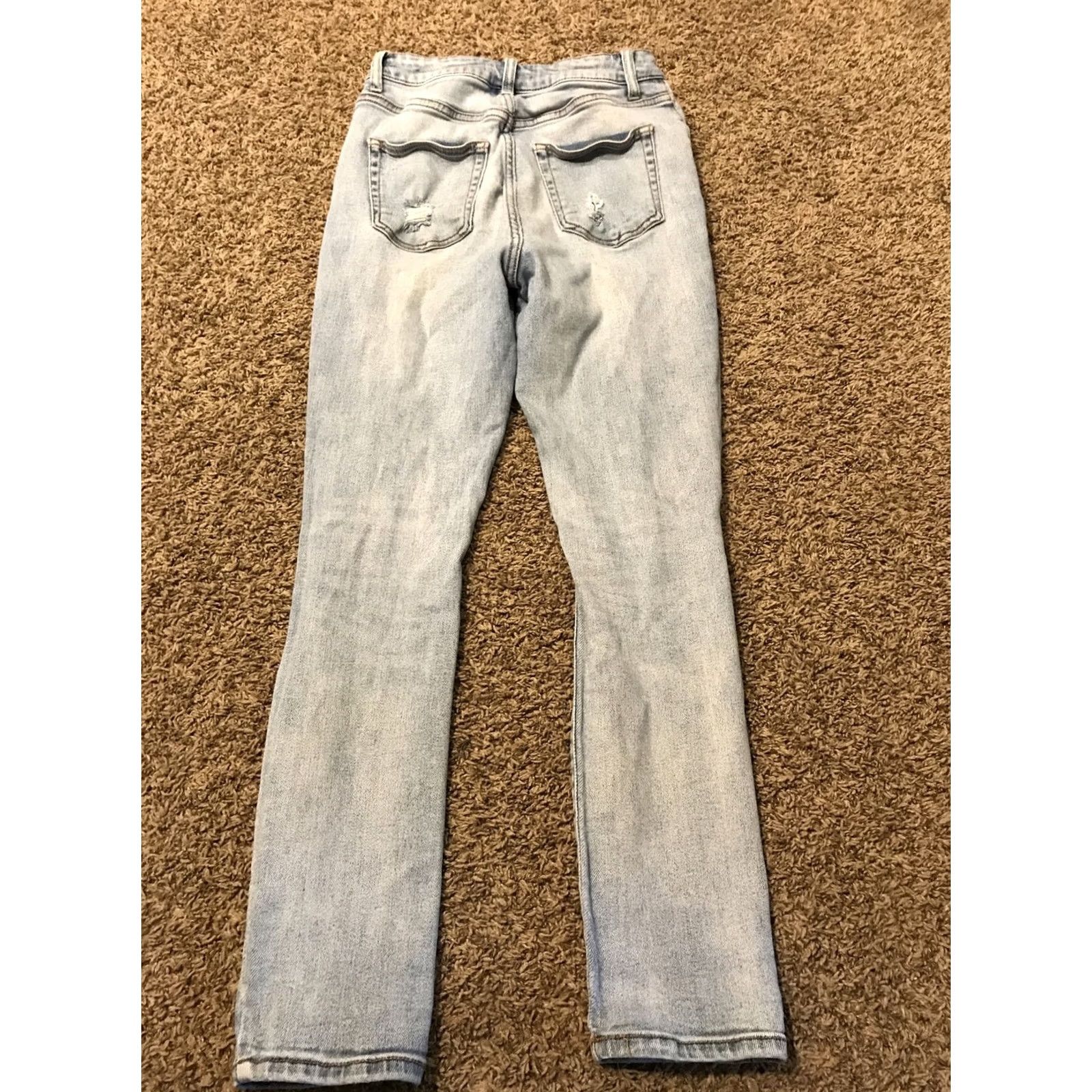 Forever 21 Forever 21 Jeans Woman 28 Button Fly Denim 5-Pocket Regular Straight Blue Cotton Blend B24 Jeans Size 28" / US 6 / IT 42 - 3 Thumbnail