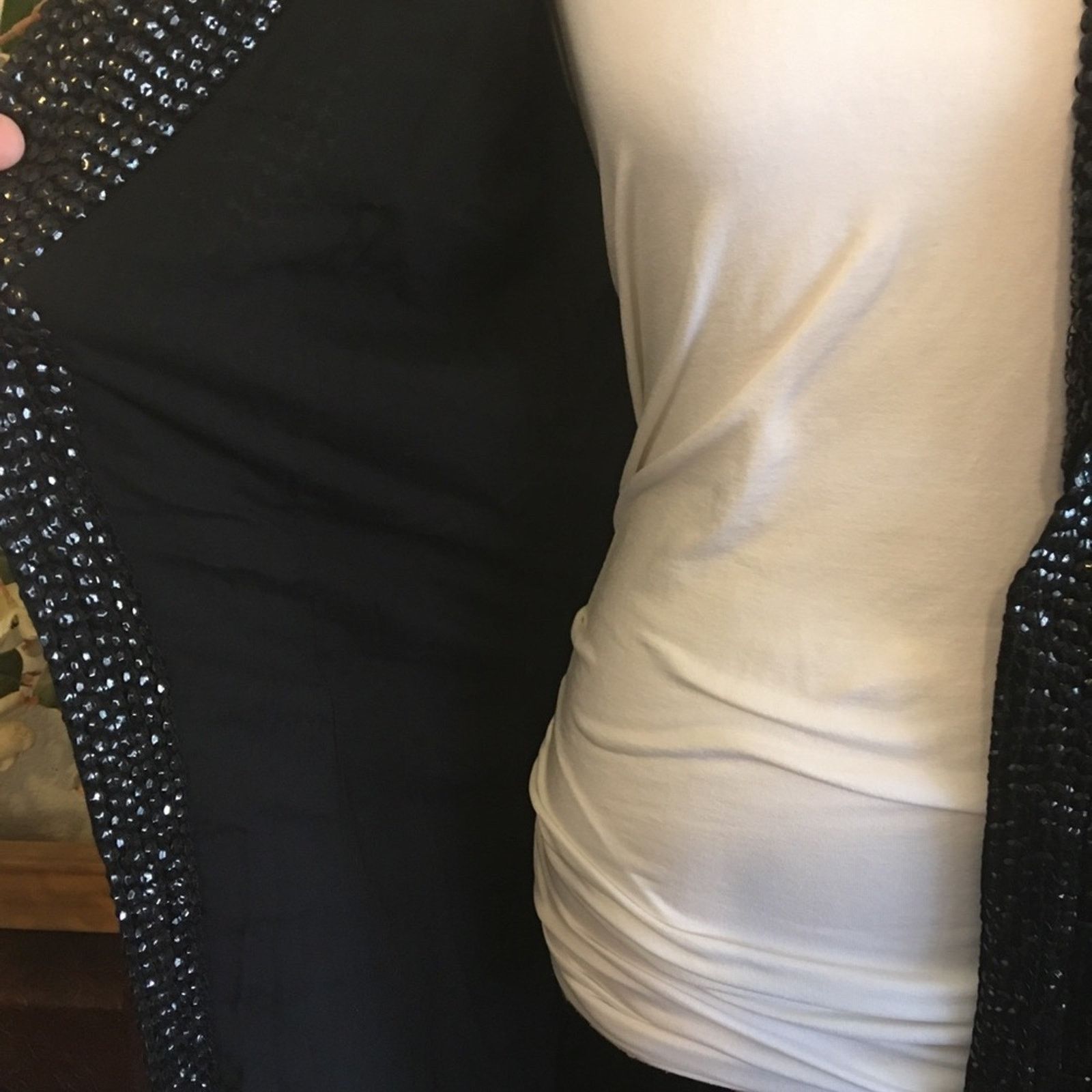 Other Ambre Babzoe black sequin open front jacket NWT 36 Size S / US 4 / IT 40 - 6 Thumbnail