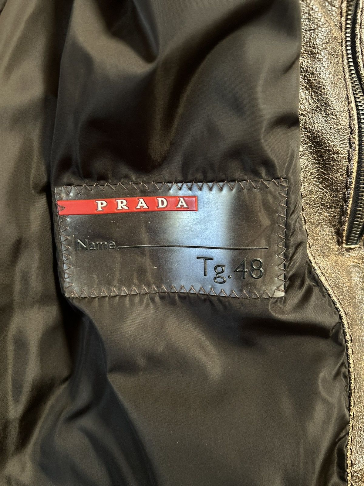 Prada Prada Leather Zip Motorcycle Jacket SYV058 Size US M / EU 48-50 / 2 - 9 Thumbnail
