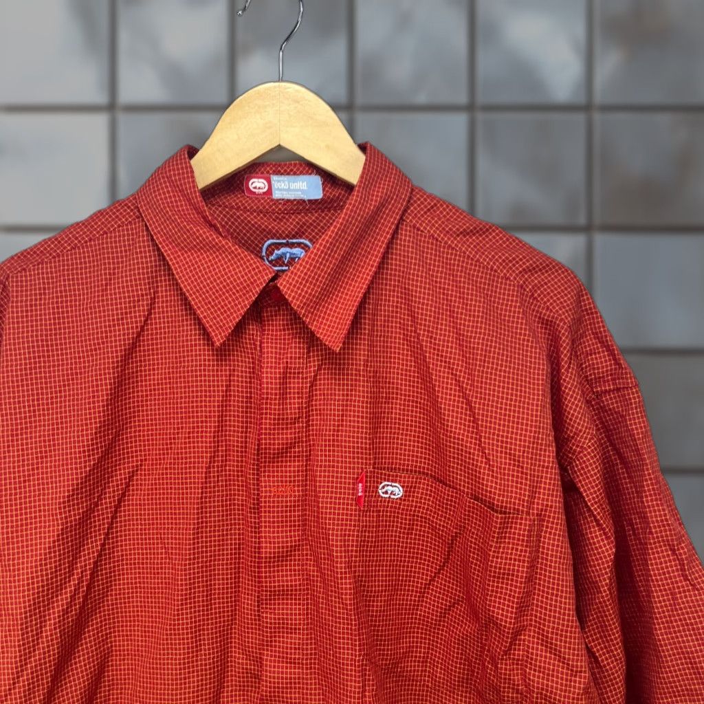 Ecko Unltd. VINTAGE Ecko Unltd Button-Up Short Sleeve Shirt 2XL Red 90s Hip Hop Shirt Mens Size US XXL / EU 58 / 5 - 1 Thumbnail
