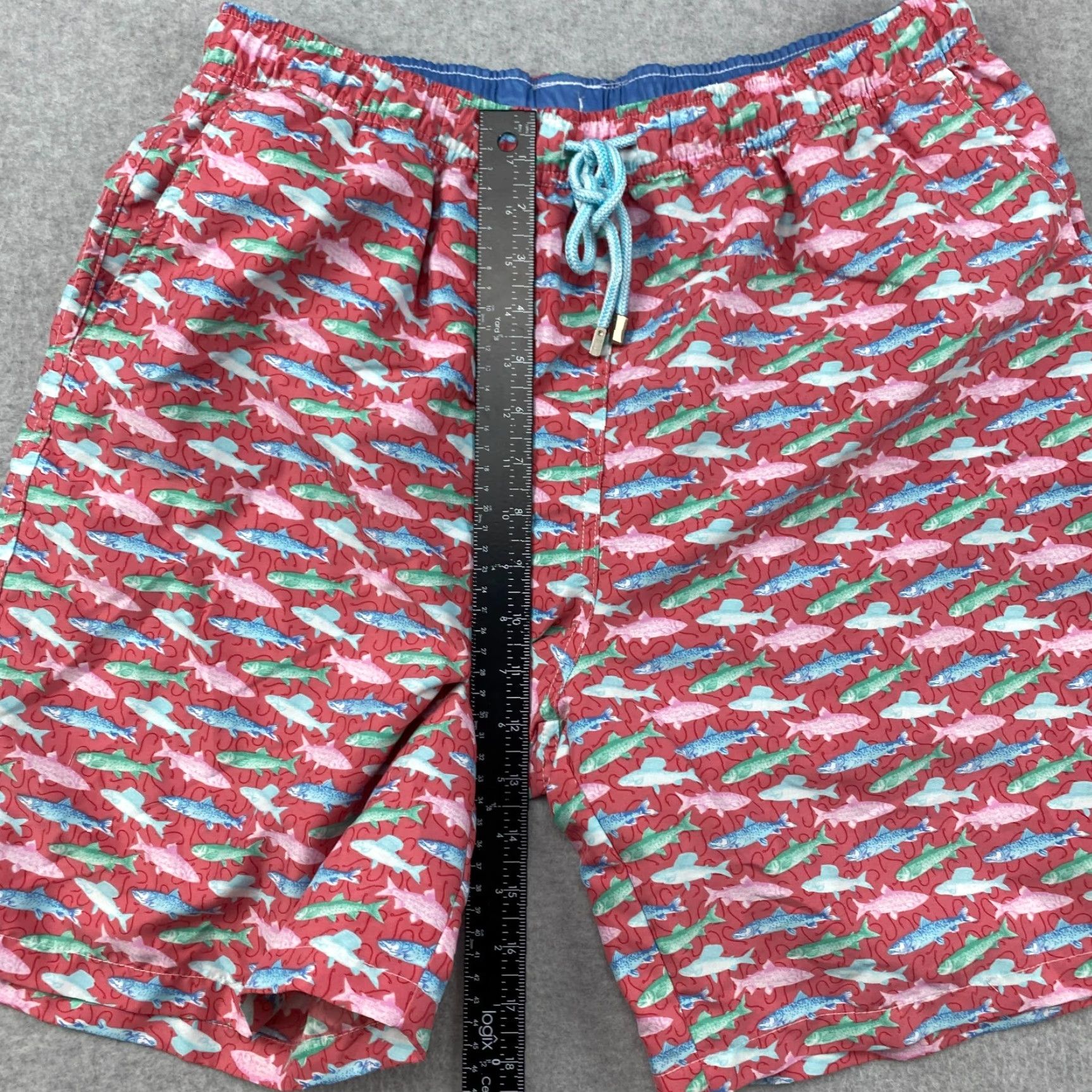 Peter Millar Peter Millar Shorts Mens Large Multicolor Fish Swim Drawstring Lined Pockets Quick Dry Seaside Collection Size US 33 - 5 Thumbnail