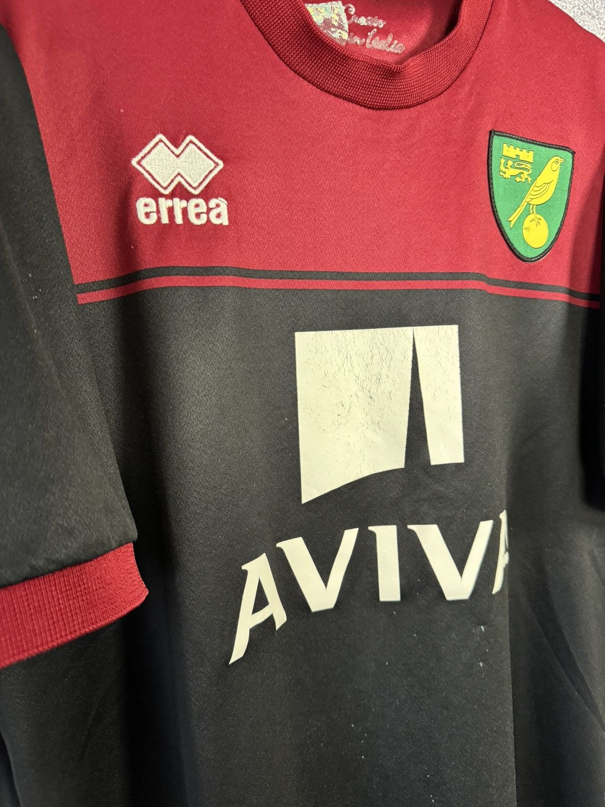 Errea × Vintage Vintage Norwich City 2014/15 Errea Jersey blokcore Size US XL / EU 56 / 4 - 7 Thumbnail