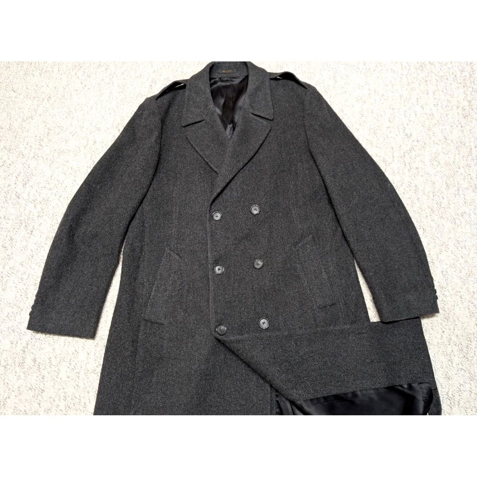 London Fog VINTAGE London Fog Overcoat Mens Adult XLT Black Wool Double Breasted Trench Coat USA Made Size US XL / EU 56 / 4 - 3 Thumbnail