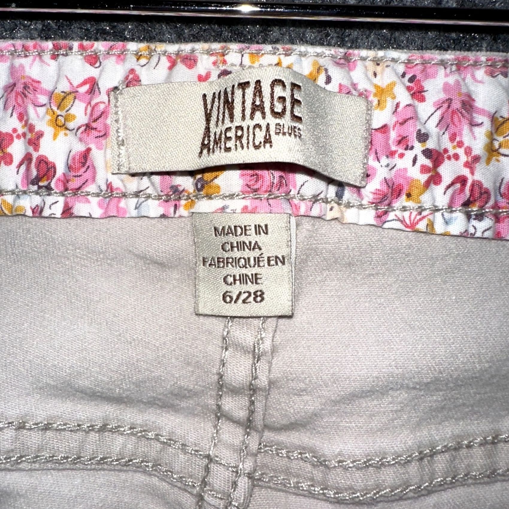 Vintage Vintage America Jeans Womens Beige Cotton Stretch Ankle Size 6 Size 28" / US 6 / IT 42 - 5 Thumbnail