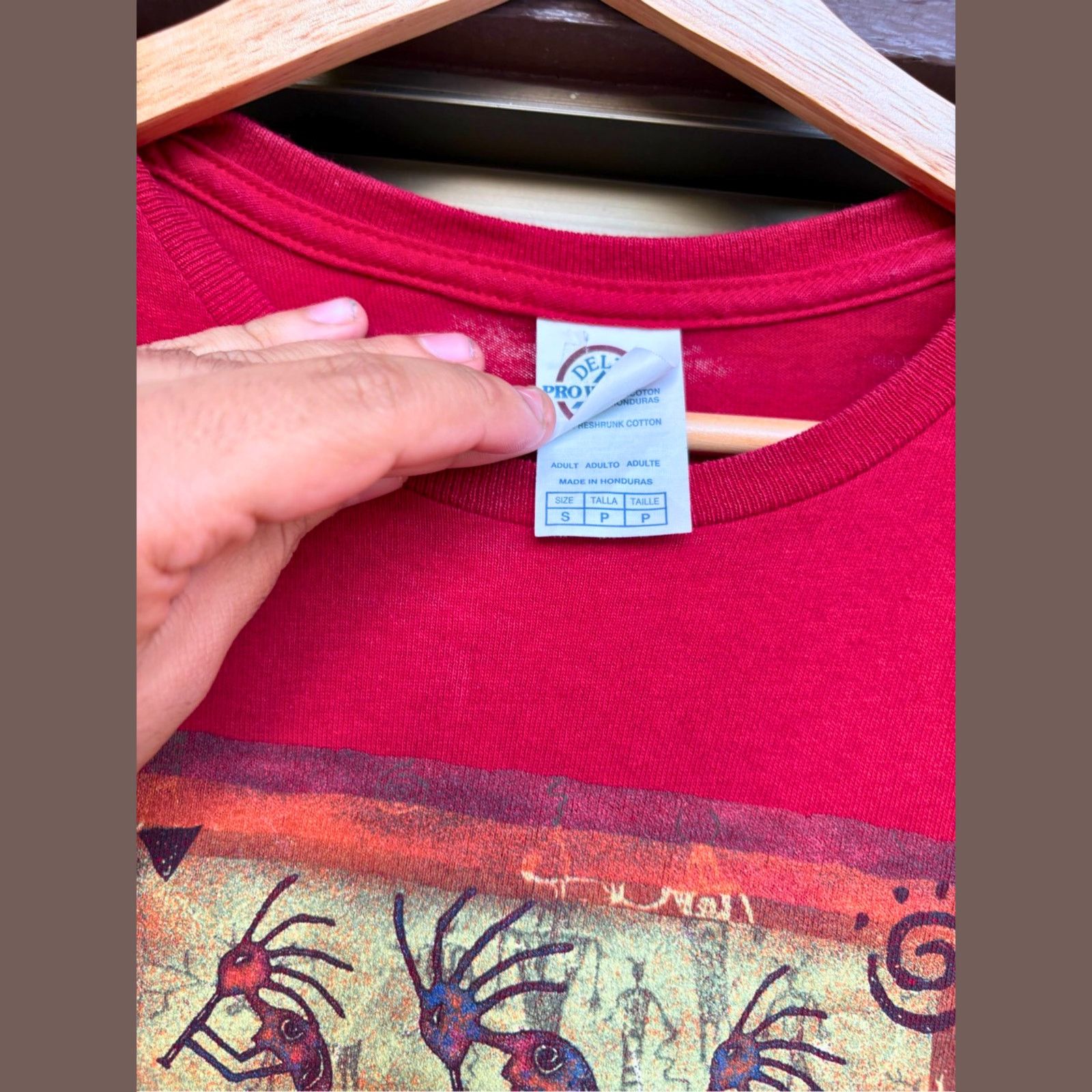 Vintage VTG Tee | Delta Pro Weight Red Kokopelli | Heritage Tourist Size US S / EU 44-46 / 1 - 3 Thumbnail