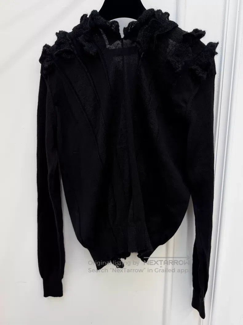 Junya Watanabe JUNYA WATANABE Patchwork Lace Knit V-Neck Cardigan Size S / US 4 / IT 40 - 4 Thumbnail