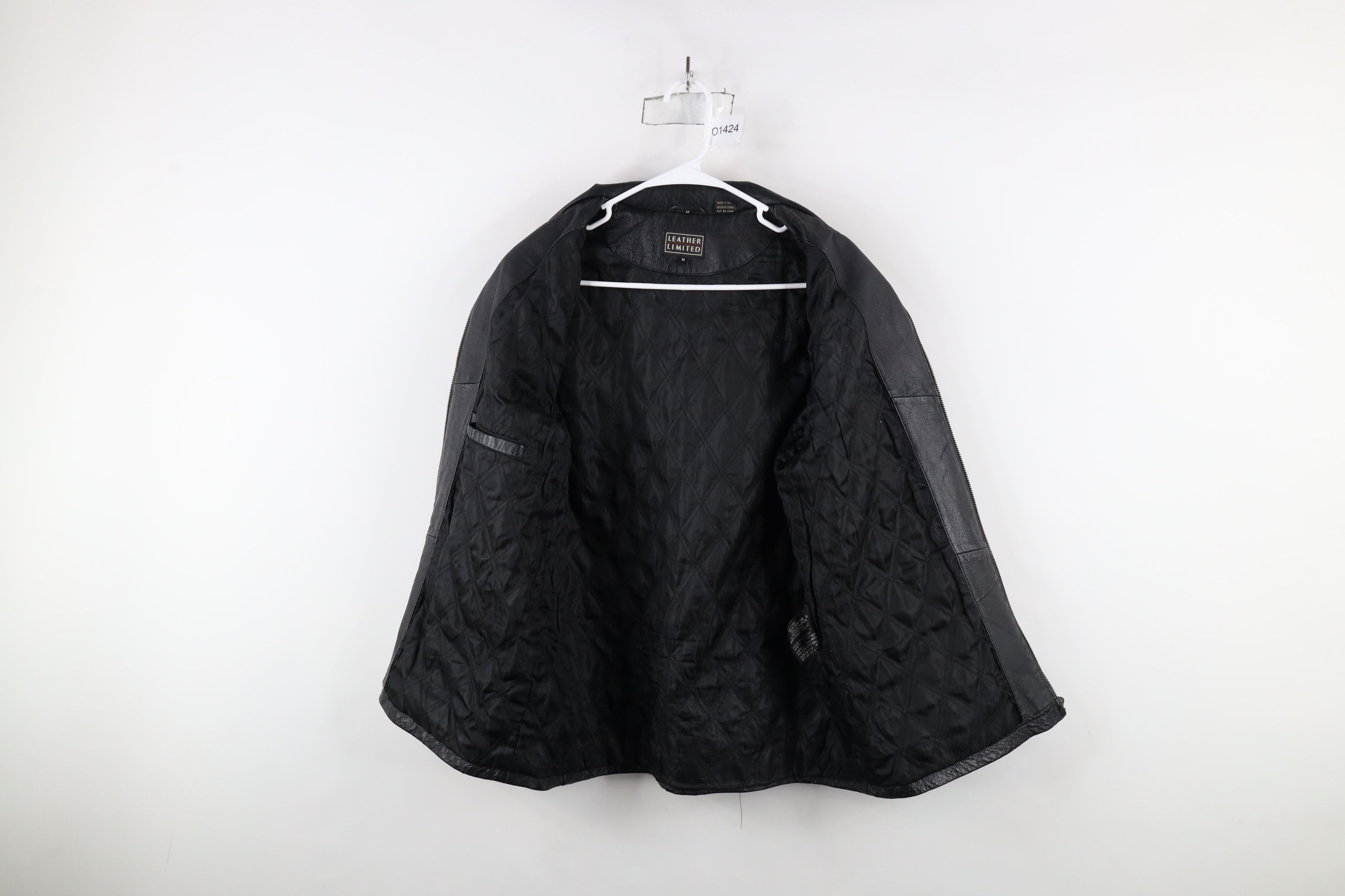Vintage Vintage 90s Streetwear Quilted Leather Full Zip Jacket Size M / US 6-8 / IT 42-44 - 9 Thumbnail