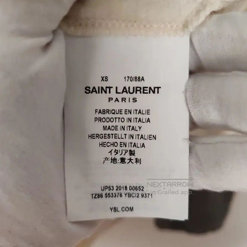 Yves Saint Laurent Saint Laurent Women's White Cotton T-shirt . Size XS / US 0-2 / IT 36-38 - 4 Thumbnail