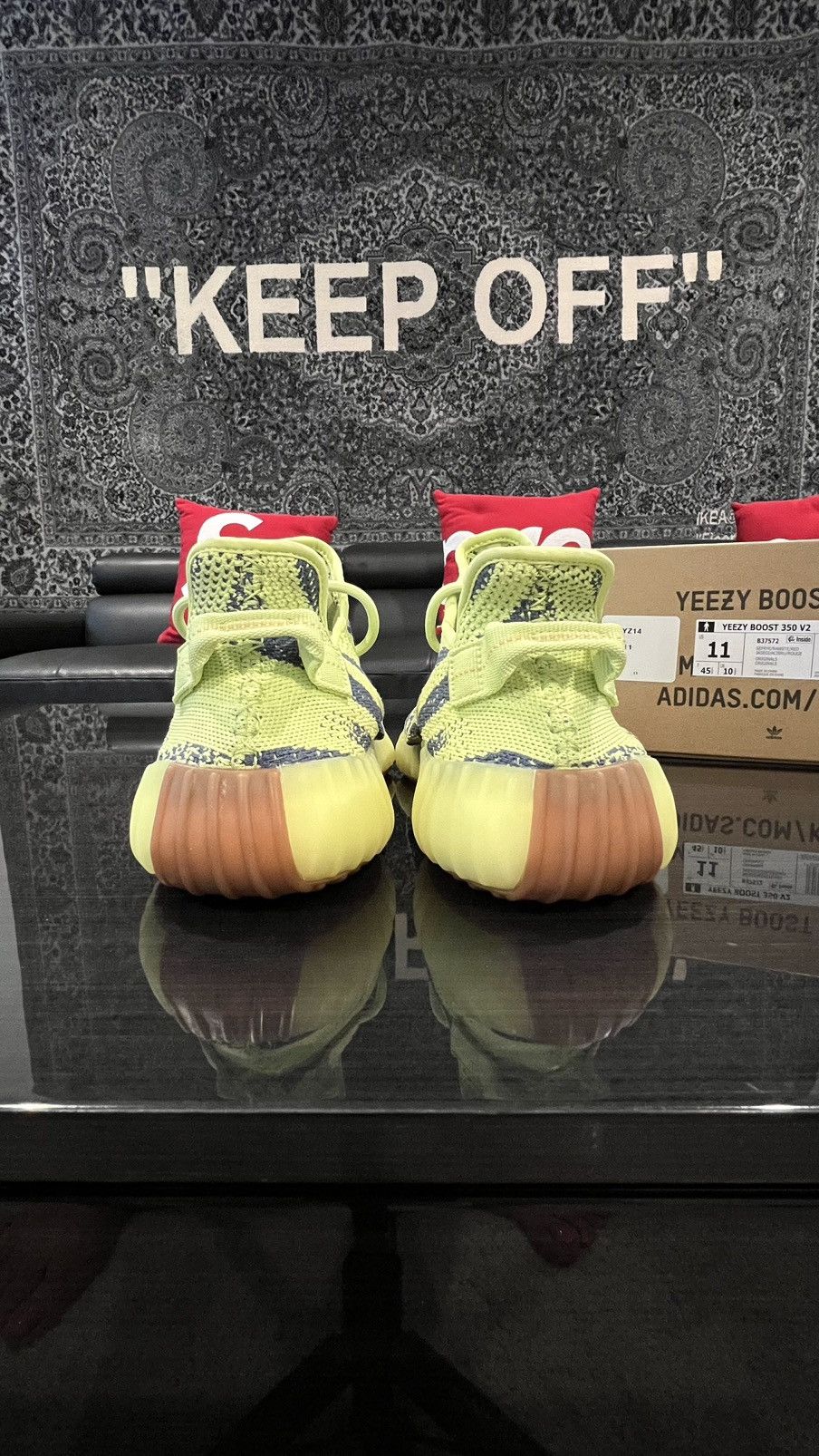 Adidas × Kanye West adidas Yeezy Boost 350 V2 Semi Frozen Yellow Size US 11 / EU 44 - 4 Thumbnail