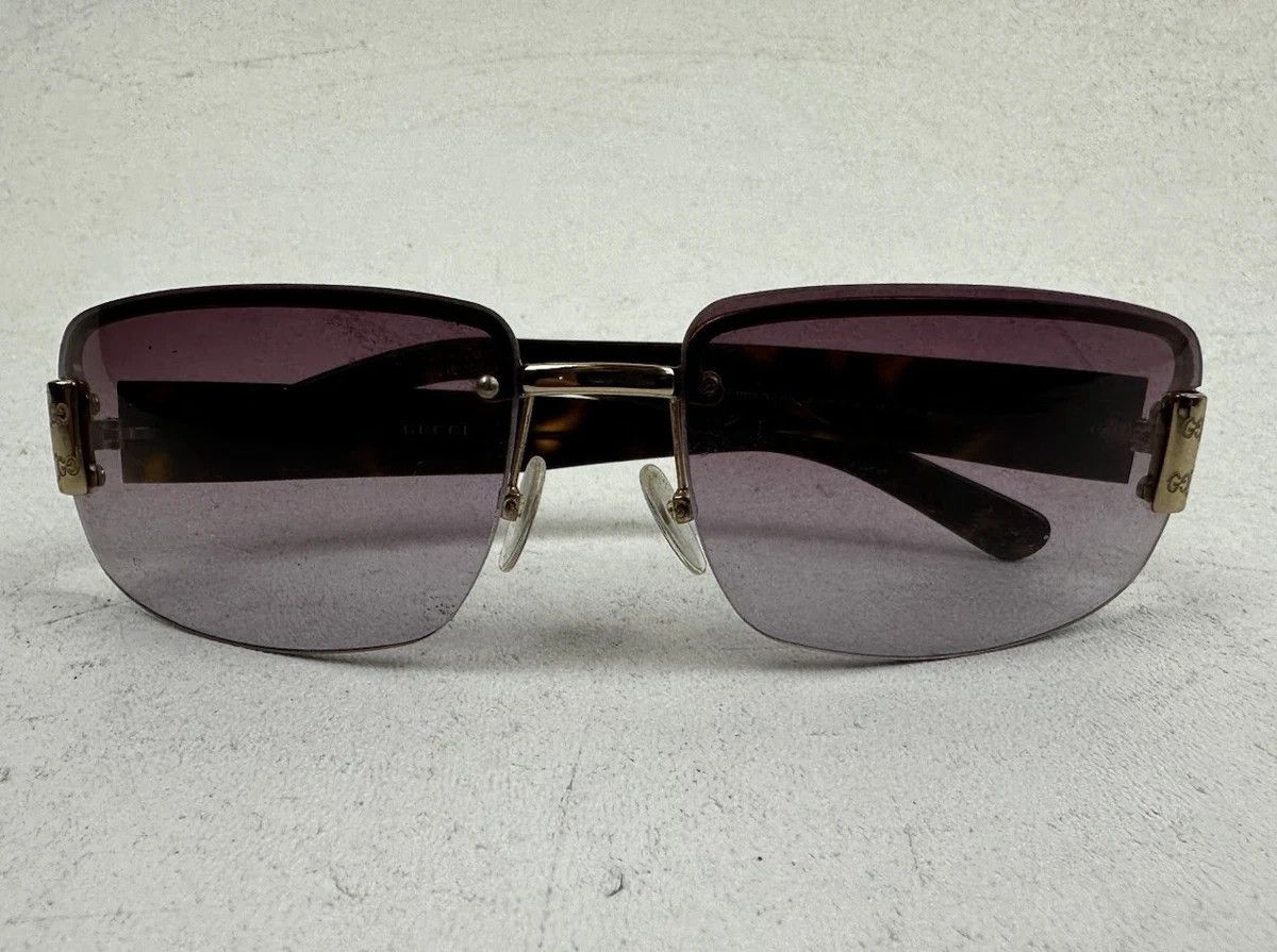 Gucci Gucci Sunglasses GG1797/S Brown Gold Frameless Rimless Size ONE SIZE - 1 Thumbnail