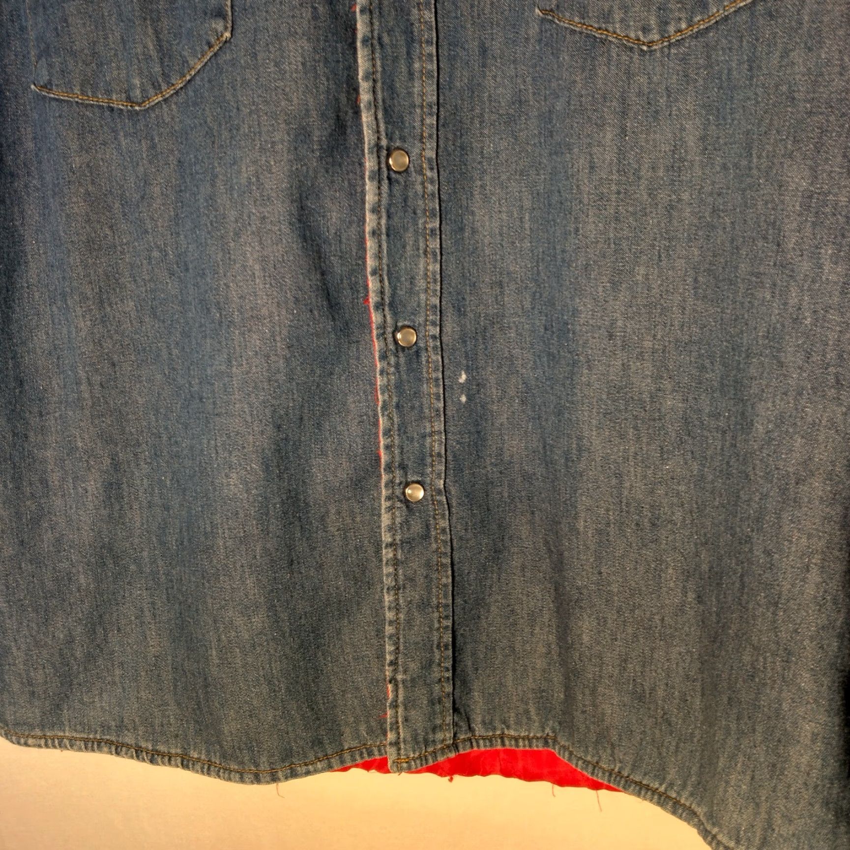 Sears VINTAGE Sears Western Wear Shirt L Blue Chambray Quilted Pearl Snap Shacket Mens Size US L / EU 52-54 / 3 - 4 Thumbnail