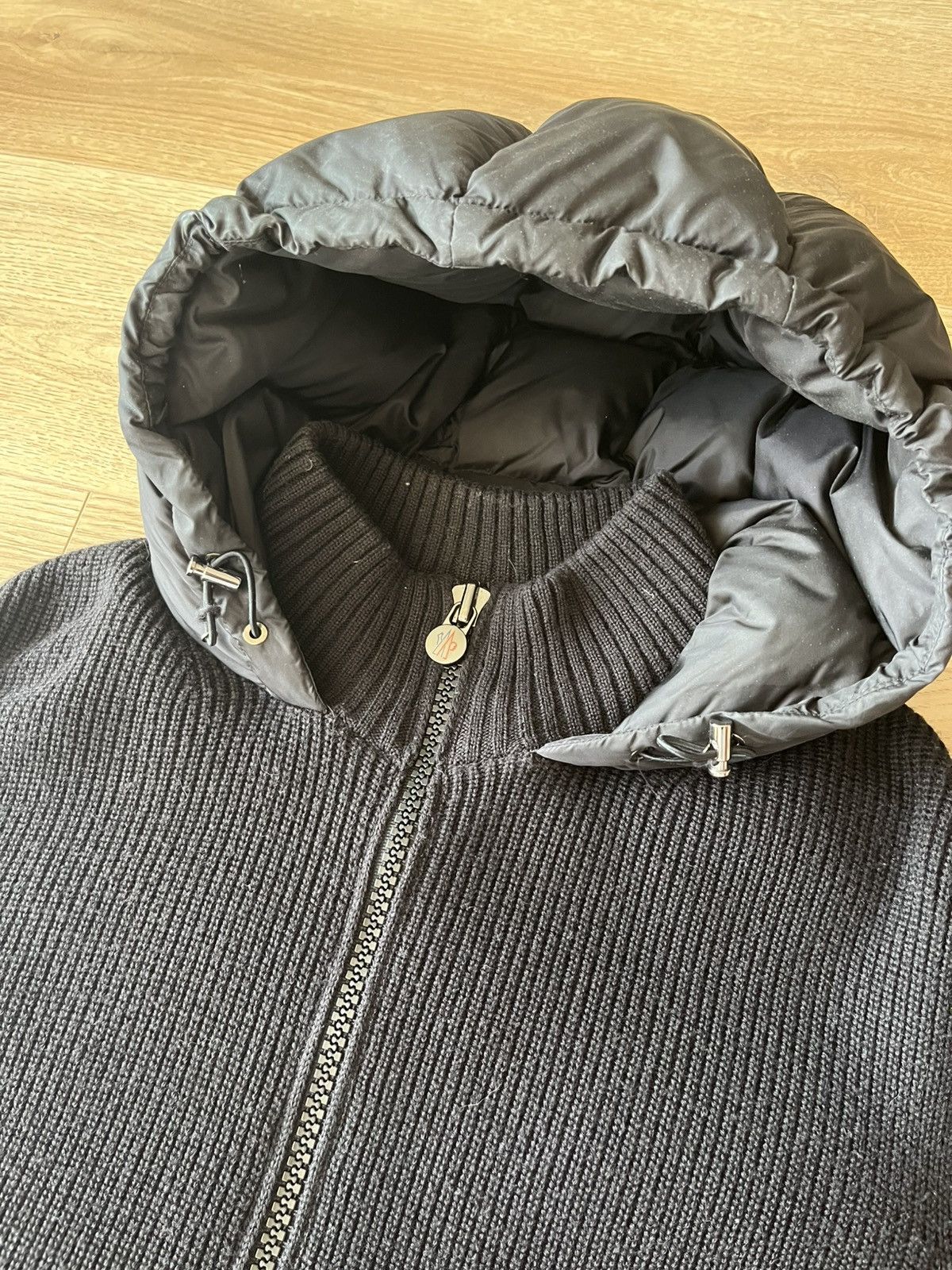 Moncler Moncler bi-material cardigan Size US L / EU 52-54 / 3 - 5 Thumbnail