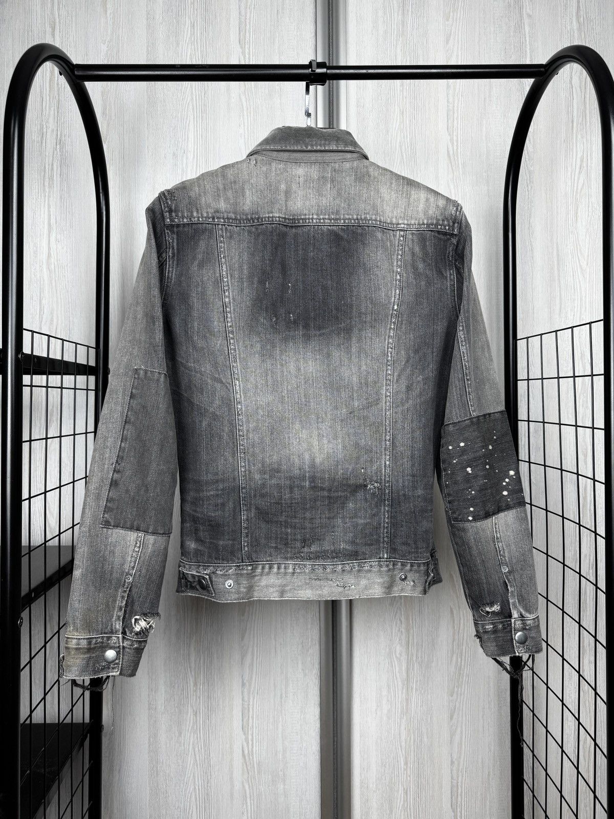 Allsaints Allsaints faded distressed grey gault denim jacket size XS Size US XS / EU 42 / 0 - 10 Thumbnail
