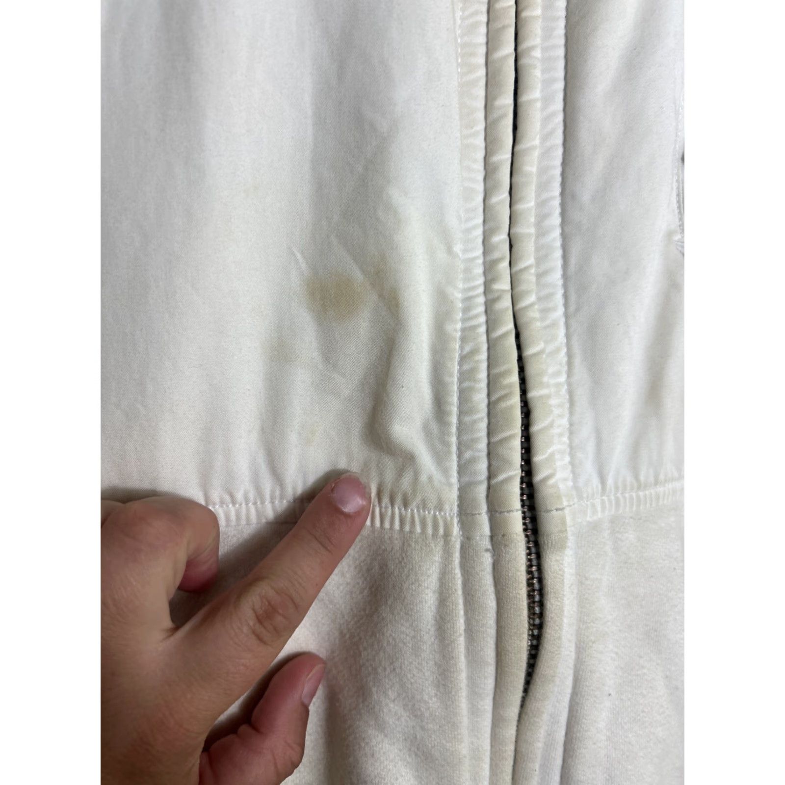 Polo Ralph Lauren VINTAGE Polo Ralph Lauren Hoodie Sweatshirt 2XL White Mens Full Zip Hooded Stains Size US XXL / EU 58 / 5 - 6 Thumbnail
