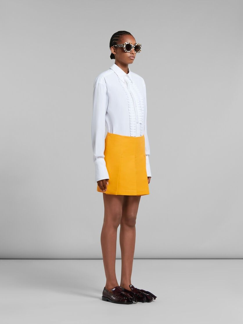 Marni o1w1db10125 Cady Mini Skirt in Light Orange Size 28" / US 6 / IT 42 - 3 Thumbnail