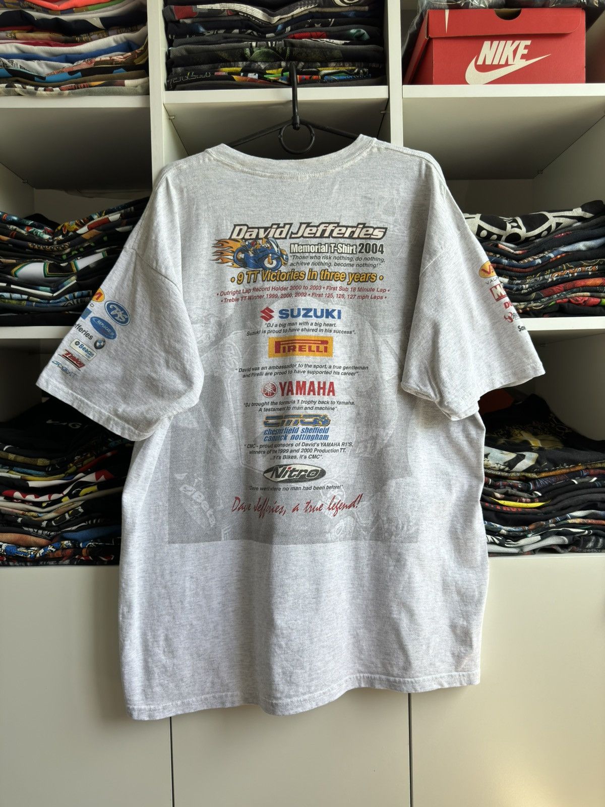 Honda Vintage 2003 David Jefferies Suzuki Racing T Shirt Size US XL / EU 56 / 4 - 5 Thumbnail