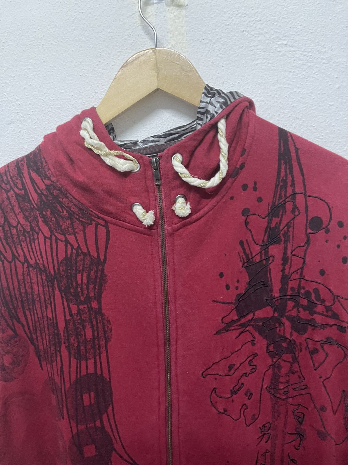 Karakuri Tamashii 2000s SENBU SUKAJAN DESIGN FULL PRINT ZIPPER HOODIE Size US L / EU 52-54 / 3 - 17 Thumbnail